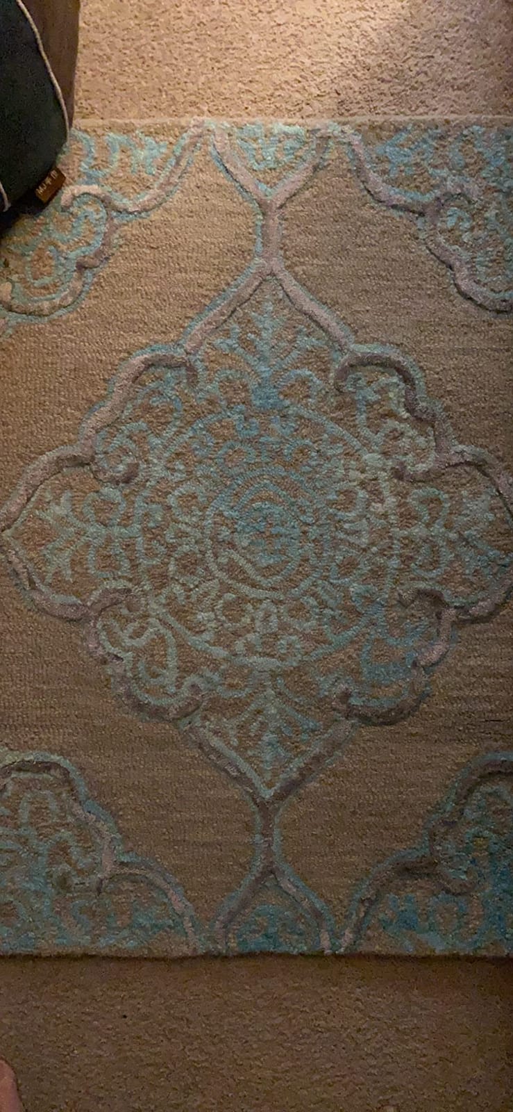SAFAVIEH Dip Dye Collection 7' Round Slate / Beige DDY510B Handmade Medallion Premium Wool & Silk Area Rug customer photo 1
