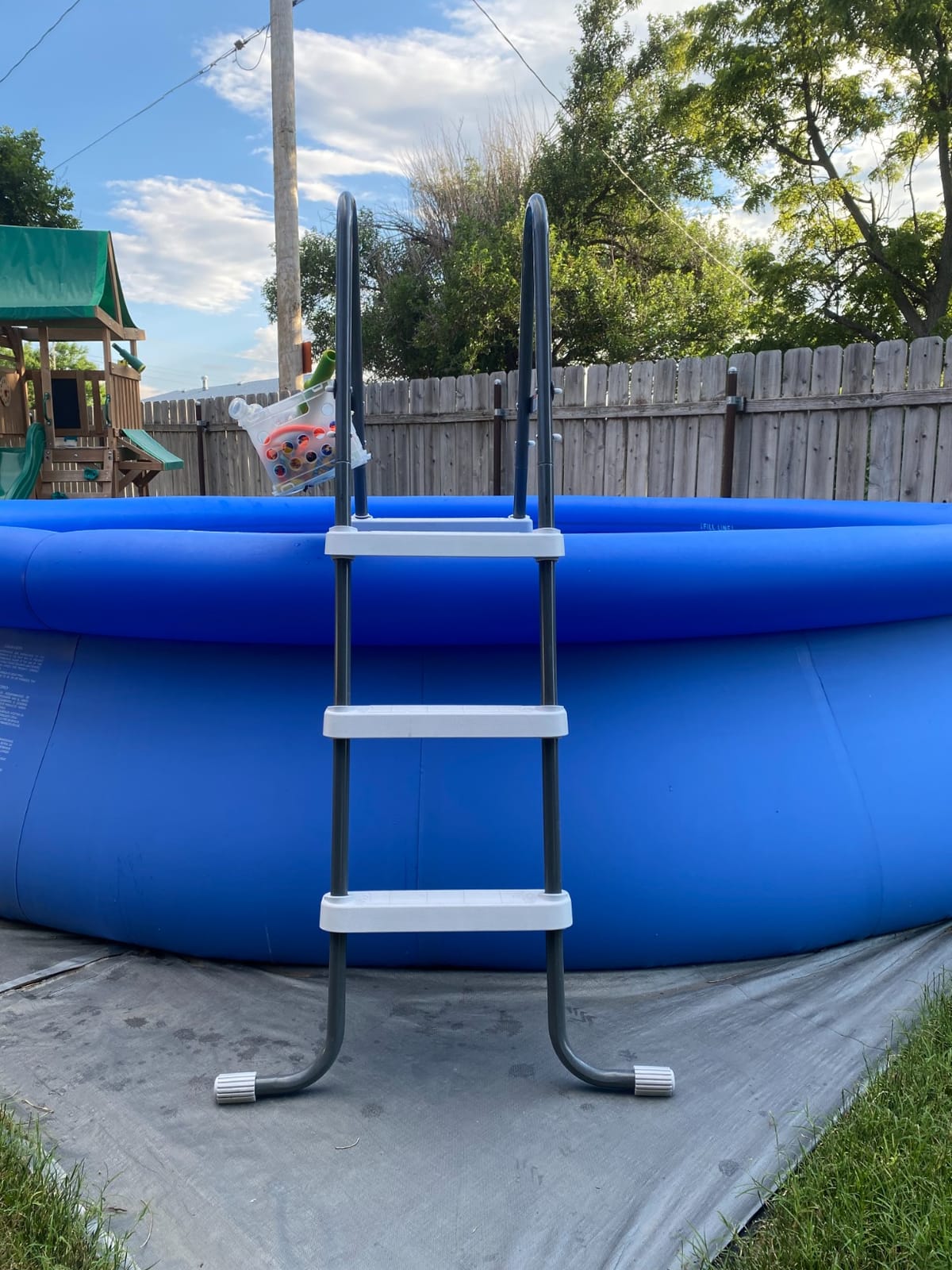 Intex Steel Frame Above Ground Swimming Pool Ladder for 42
