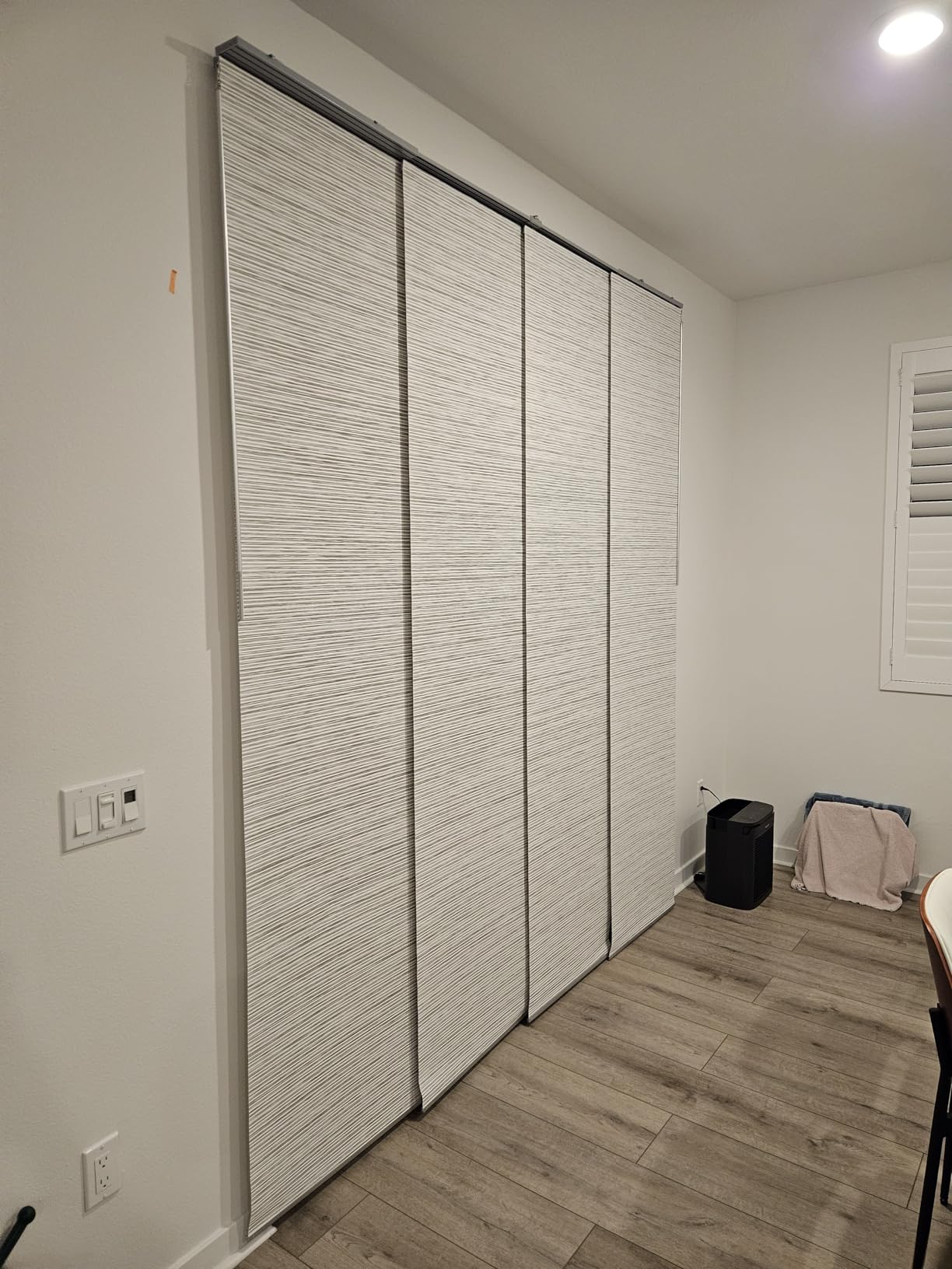 GoDear Design Woven Panel Track Blinds, Marble customer photo 1