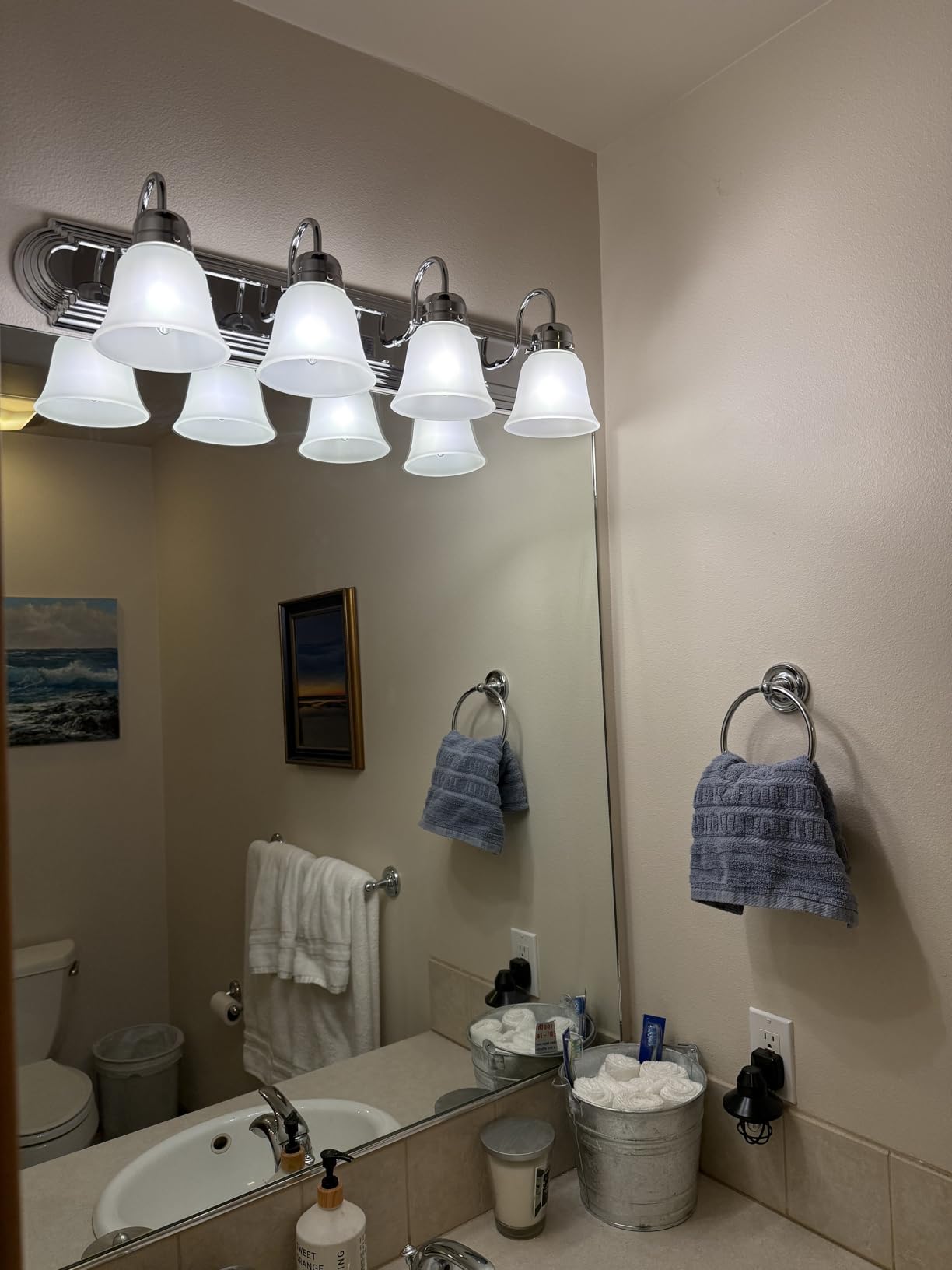 Kichler 3-Light Bathroom Vanity Light, Brushed Nickel customer photo 1