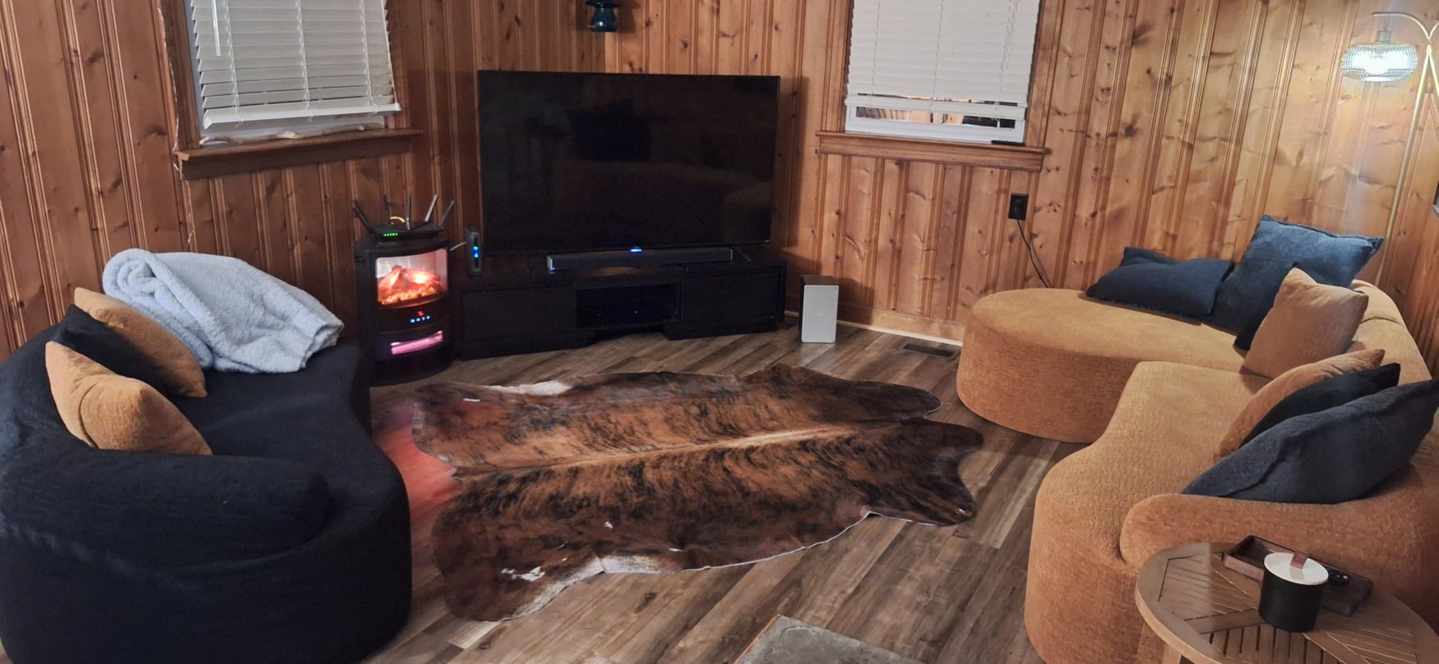 HIDES BAZAAR Brown Brindle Cowhide Rug 6x8 ft, Real Hair on Hide Area Rug customer photo 1