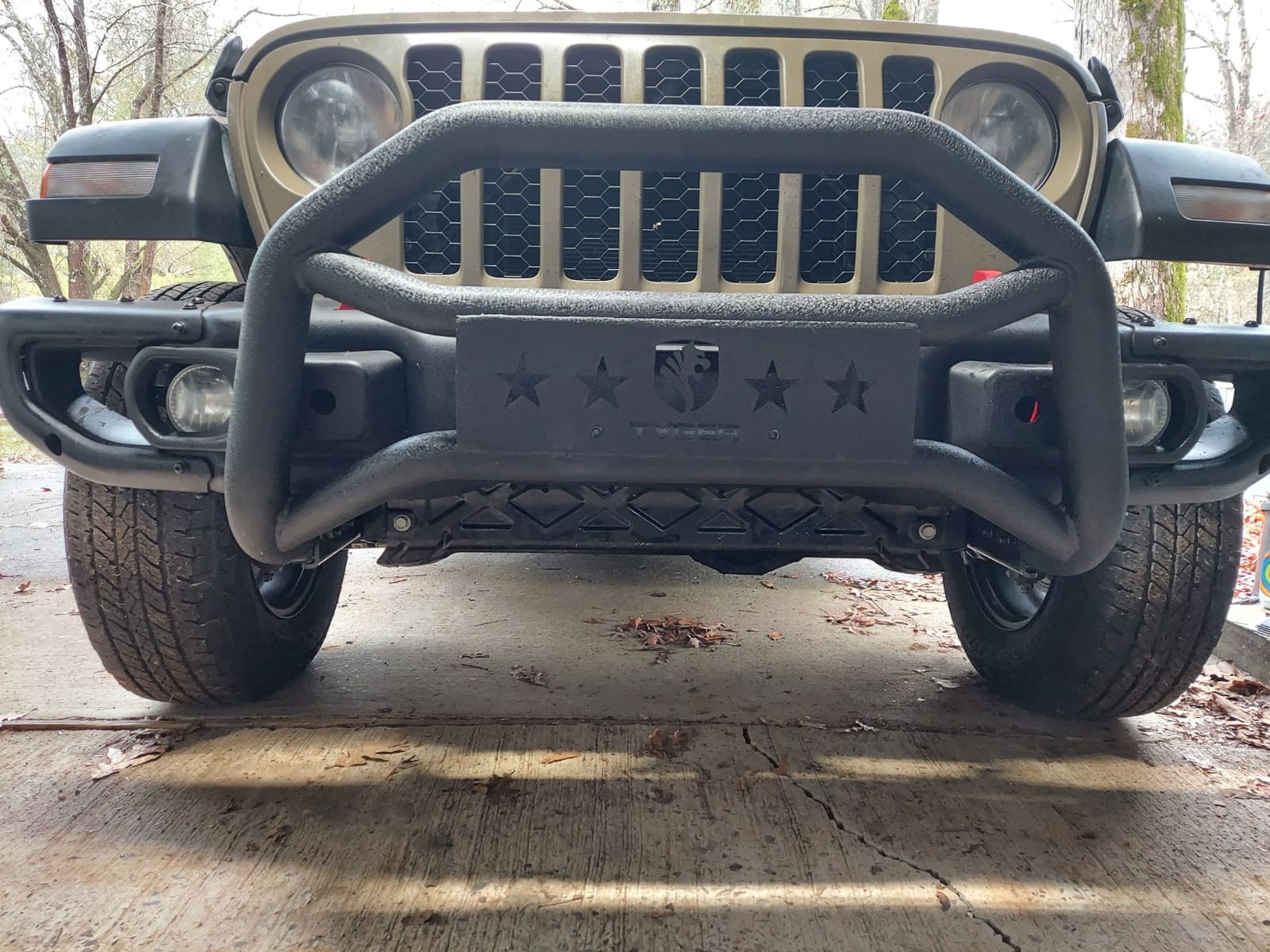 Tyger Auto TG-GD6J60468 Front Bumper Guard Compatible with 2018-2026 Jeep Wrangler JL (Not fit 21-24 V8 Engine); 2020-2026 Jeep Gladiator (Not fit Mojave) | Textured Black | Light Mount | Bull Bar customer photo 2