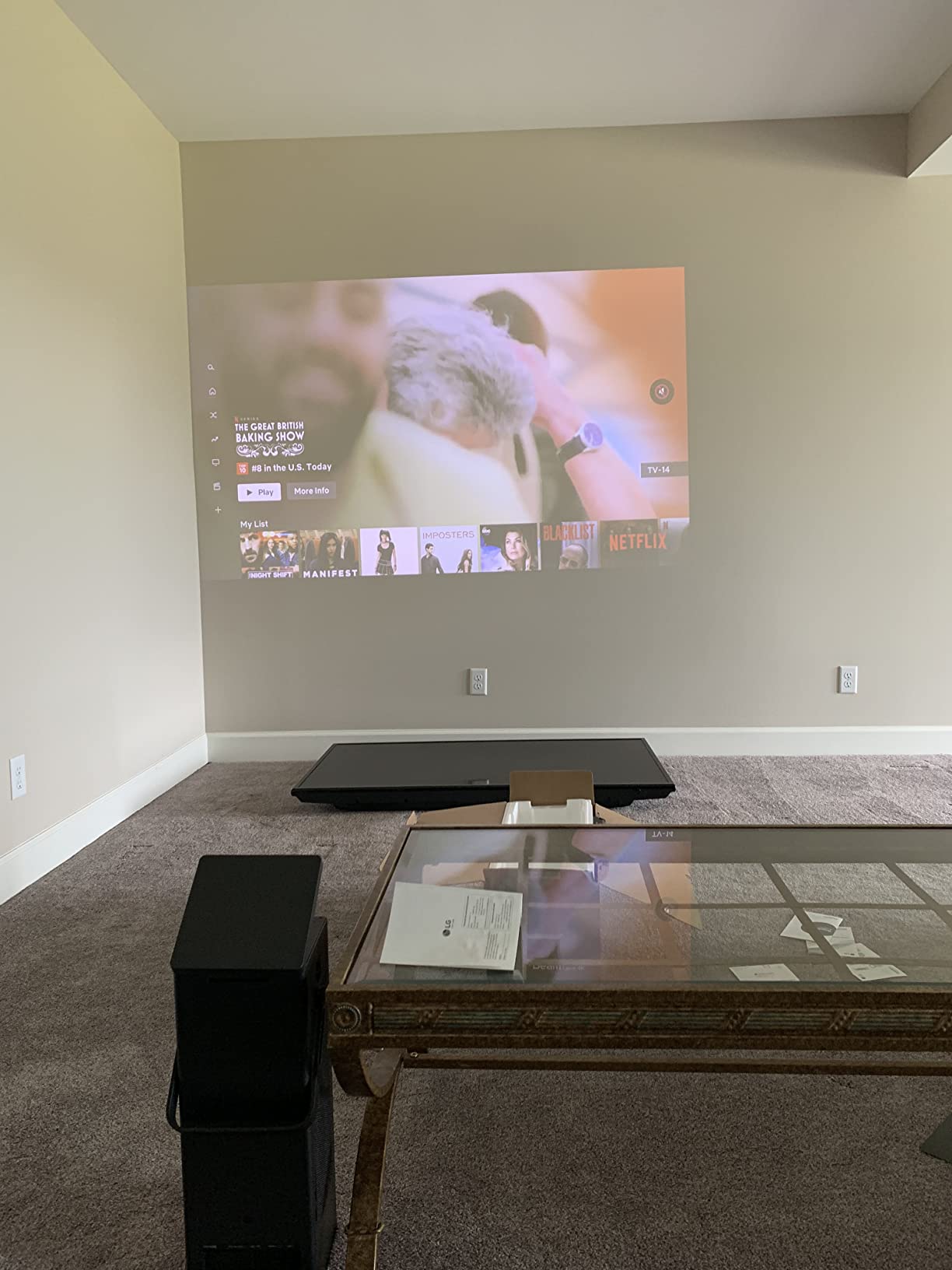 LG HU80KA 150” 4K UHD Resolution (3840 x 2160) Laser Smart Home Theater CineBeam Projector, 2500 ANSI Lumen, Smart TV enabled, HDR10 - Black customer photo 2