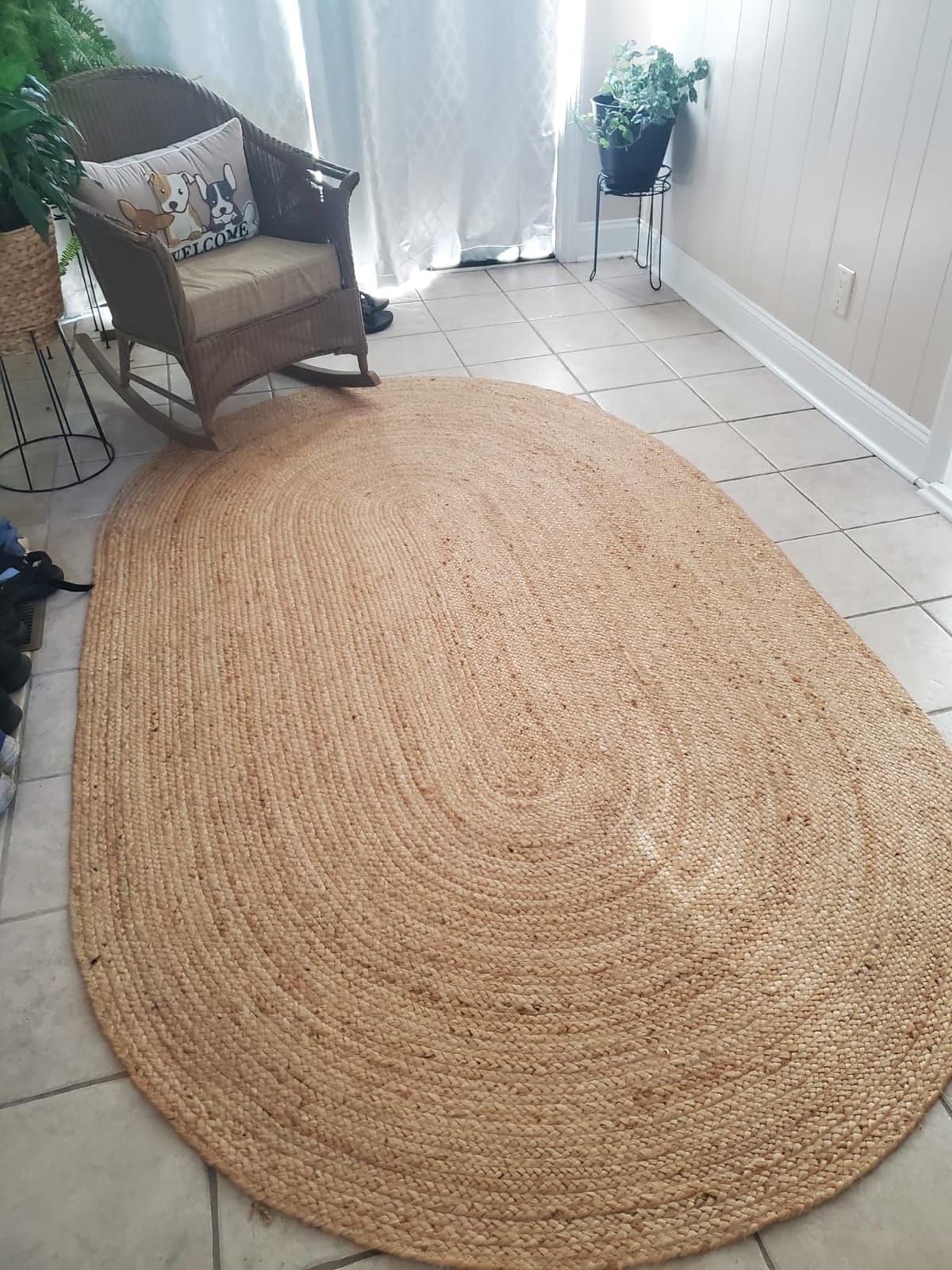 SAFAVIEH Area Rug 6x9 - Cape Cod Collection - Natural Brown, Handmade Braided Flat Weave Jute (CAP252A) customer photo 1