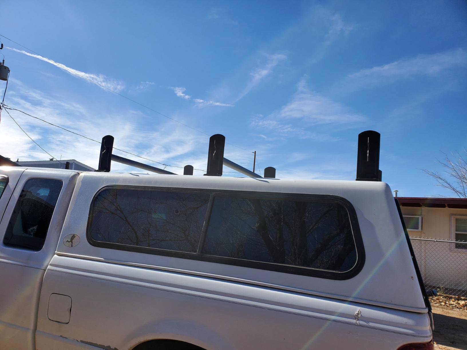 Model DX36 Universal Pickup Truck Cap & Topper 2 Bar Ladder Roof Van Rack System Adjustable Steel Cross Bars - Sandy Black customer photo 1