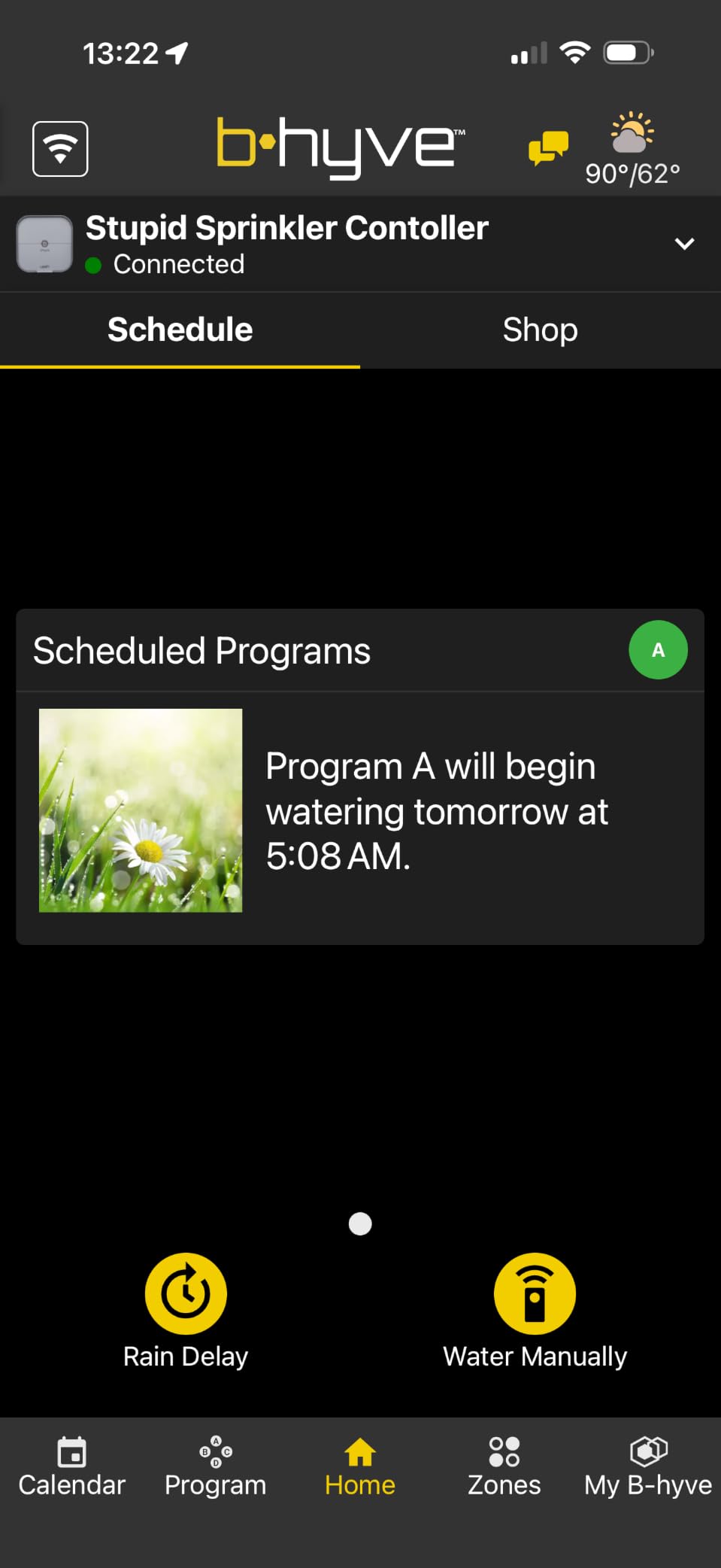 Orbit 57915 B-hyve 4-Zone Indoor Smart Sprinkler Controller | WiFi-Enabled Indoor Sprinkler Controller, App Controlled with Custom Irrigation Schedules & Weather Adjustment customer photo 1