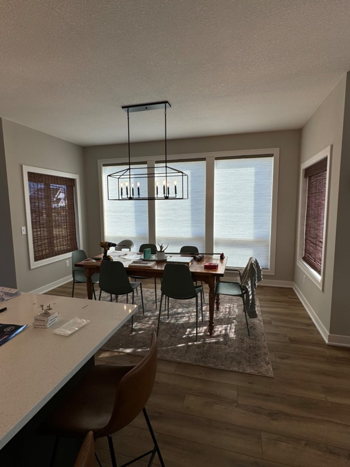 Radiance Cordless Bamboo Roman Shades for Windows - Flatstick Bamboo Blinds for Semi-Private Light Control - Easy to Lift & Fold Up Window Shades - Cocoa - 27 in. W x 64 in. L - (2216302E) customer photo 2
