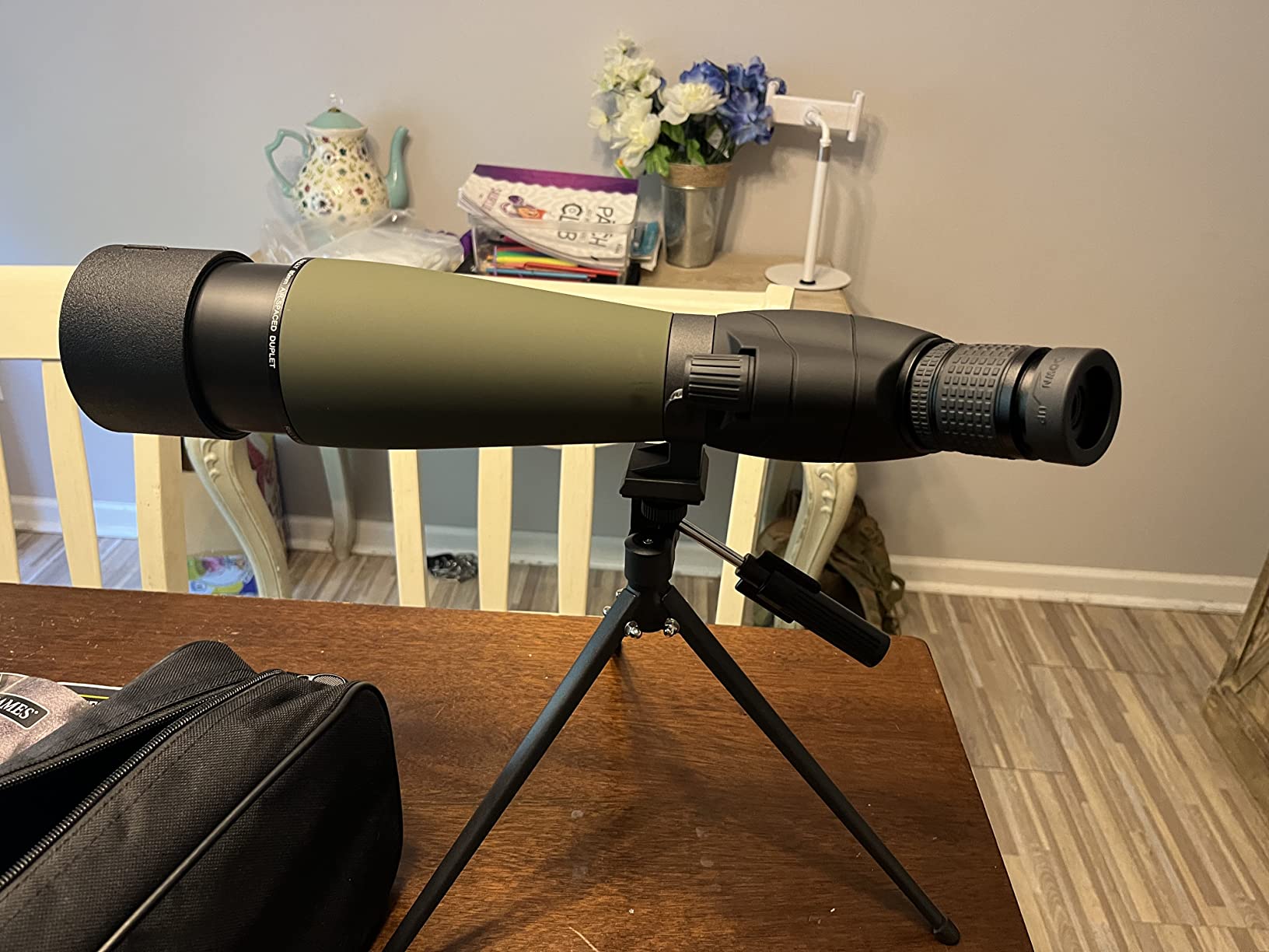 GOSKY 20-60x80 HD Spotting Scope with Tripod, Carrying Bag - BAK4 Angled Scope for Target Shooting Hunting Bird Watching Wildlife Scenery (with Smartphone Adapter+SLR Mount Compatible with Nikon) customer photo 1
