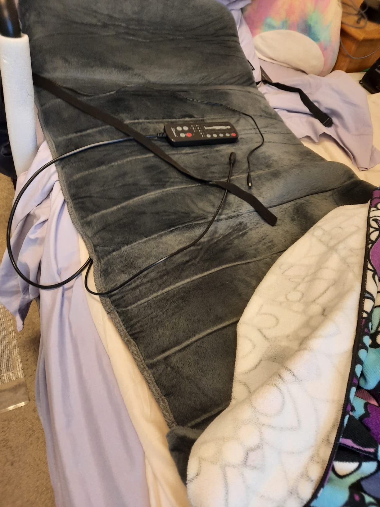 Snailax Full Body Massage Mat with Heat, Vibration Memory Foam Massager Pad customer photo 1