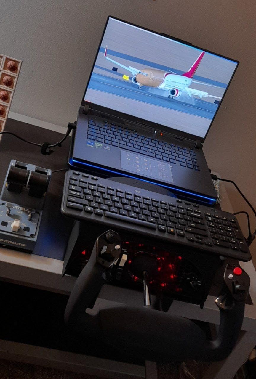 Honeycomb Alpha Flight Controls Yoke & Switch Panel | Compatible w/PC & mac, flight simulator yoke w/ 180° rotation, steel shaft, ignition switch customer photo 1