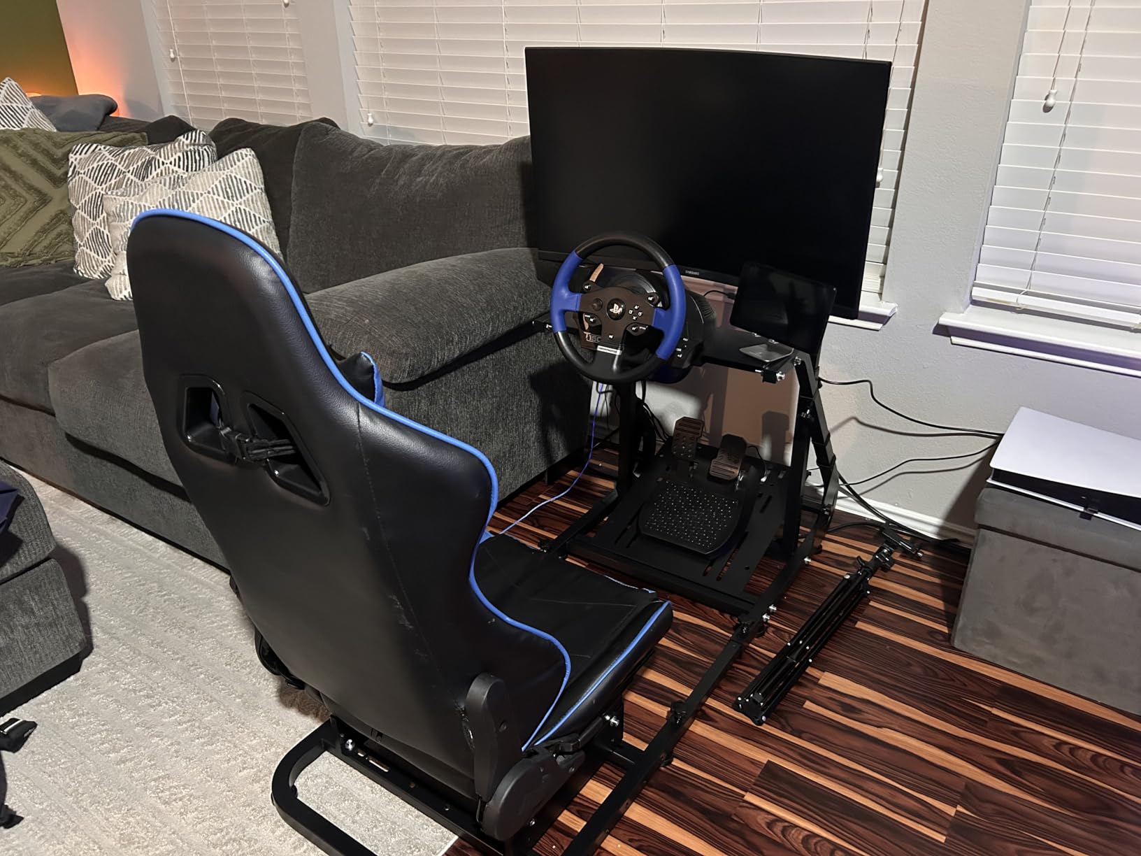 Marada Reinforced Stabilizing Racing Sim Cockpit Stand Fit for Fanatec customer photo 2