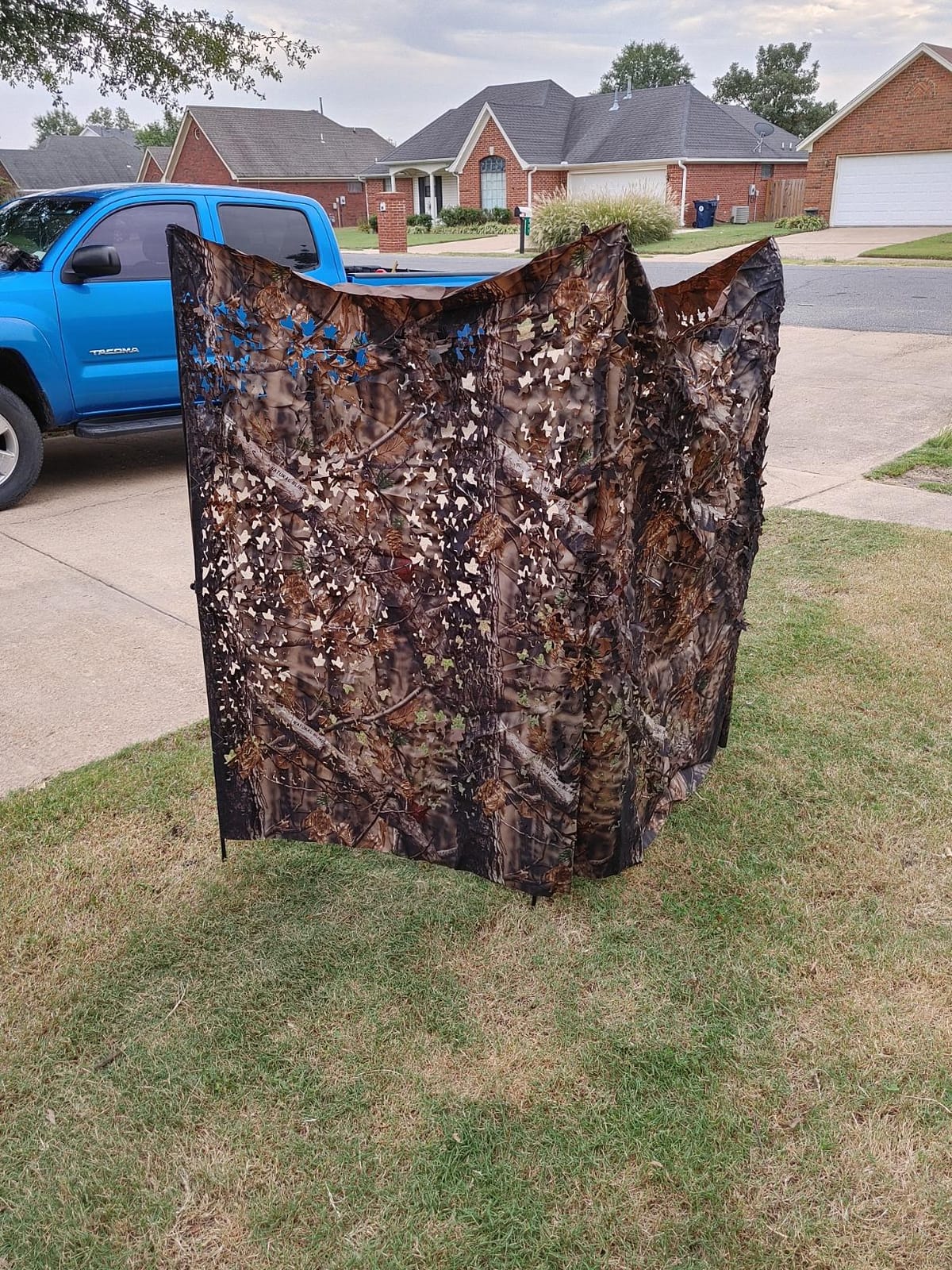 AUSCAMOTEK Ground Blind 5×10 Feet Turkey Duck Deer Blinds Hunting Camouflage Height Adjustable customer photo 1