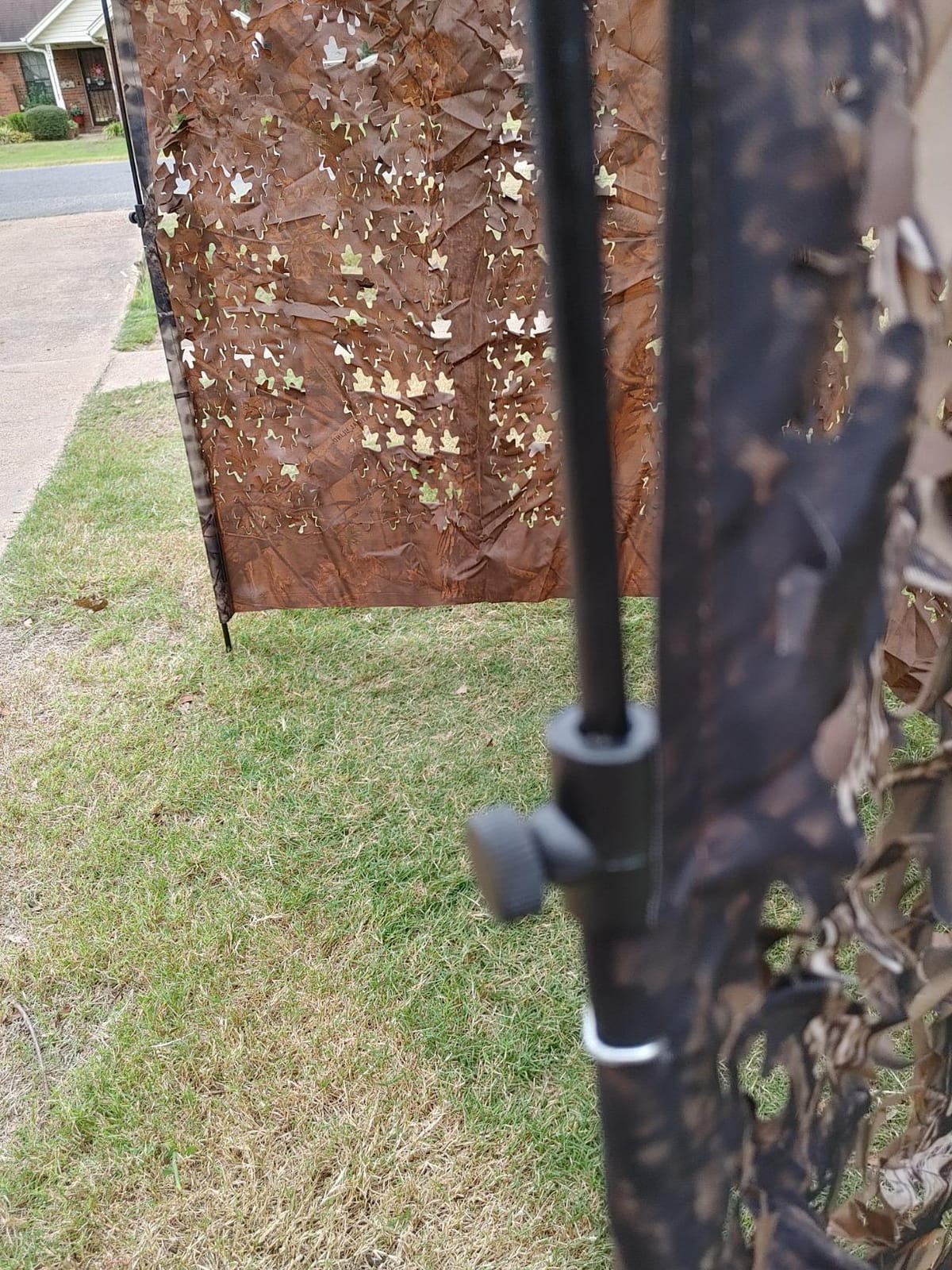 AUSCAMOTEK Ground Blind 5×10 Feet Turkey Duck Deer Blinds Hunting Camouflage Height Adjustable customer photo 2