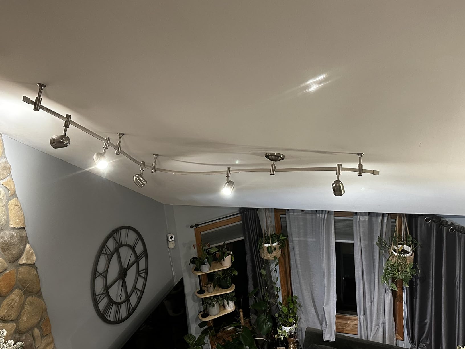 Catalina Lighting 21903-000 Transitional 6-Light Integrated LED Flex Track Ceiling Light, Bulbs Included 96