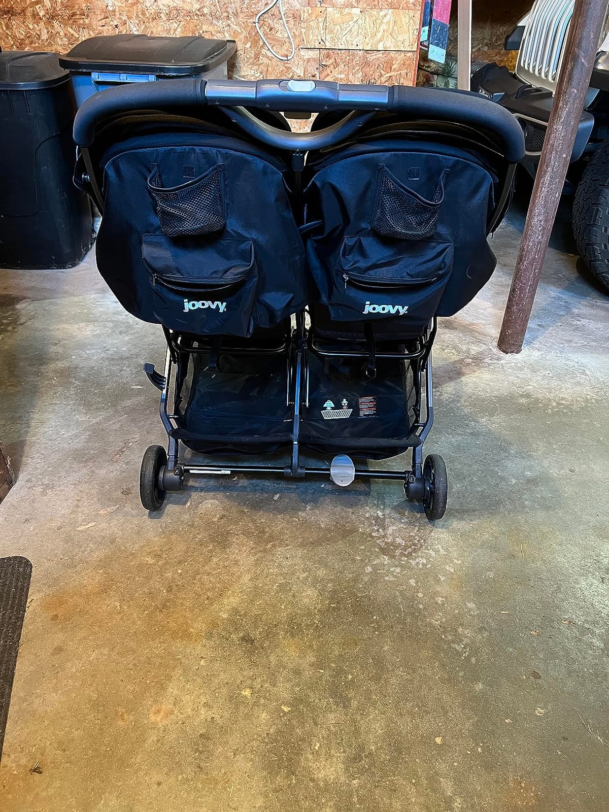 Joovy Kooper X2 Double Stroller, Lightweight Travel Stroller, Compact Fold with Tray, Olive customer photo 2