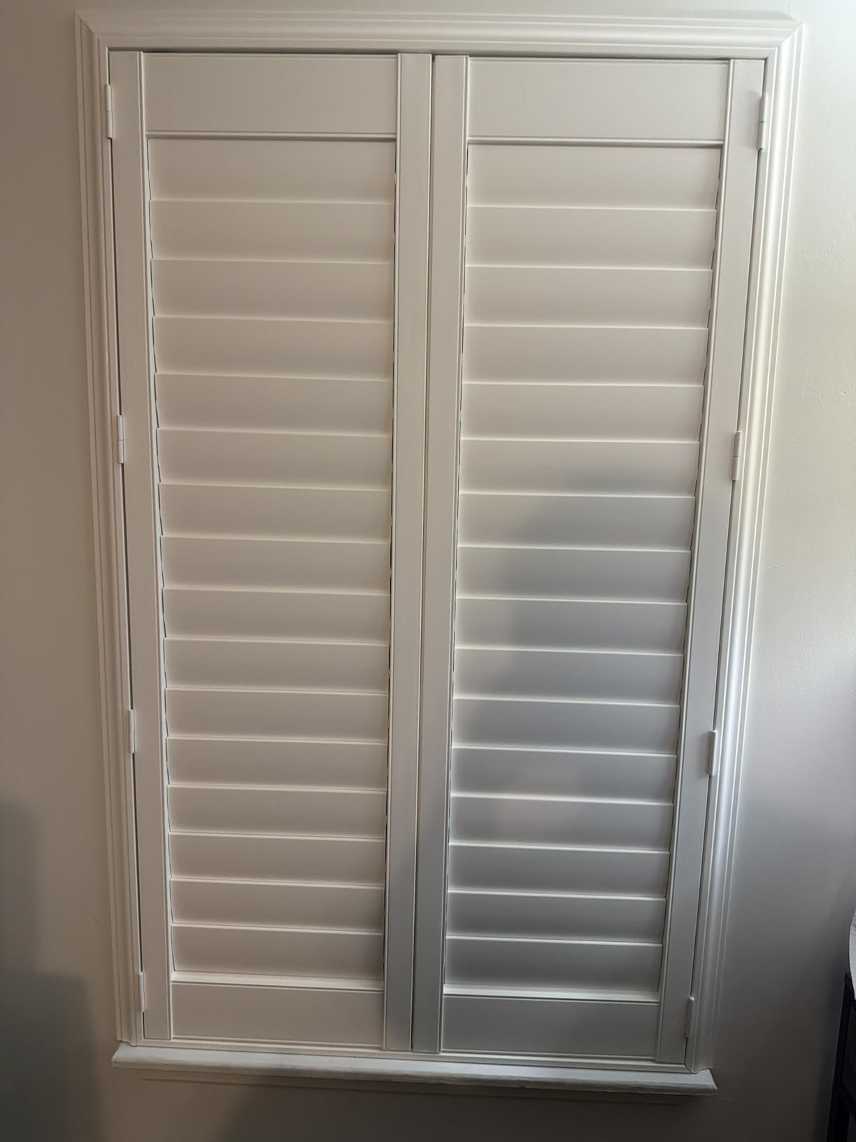 Suncraft Shutters -Plantation Shutters –Custom Made Window Blinds – No Front Tilt Rod - Easy DIY Installation – Interior Plantation Shutters -Privacy Blinds for Kitchen, Bath, Bedroom customer photo 2