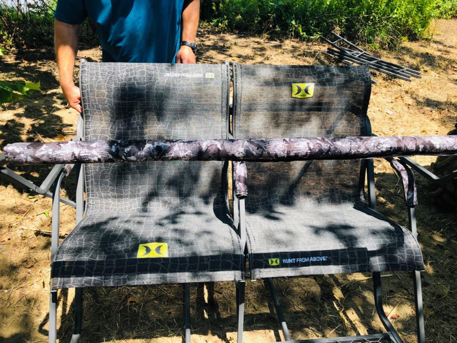 Hawk Hunting Big Denali Ladderstand with Wide Seat, Backrest, Portable Stacking Ladder System and Integrated Weapon Holder, Multicolor customer photo 2