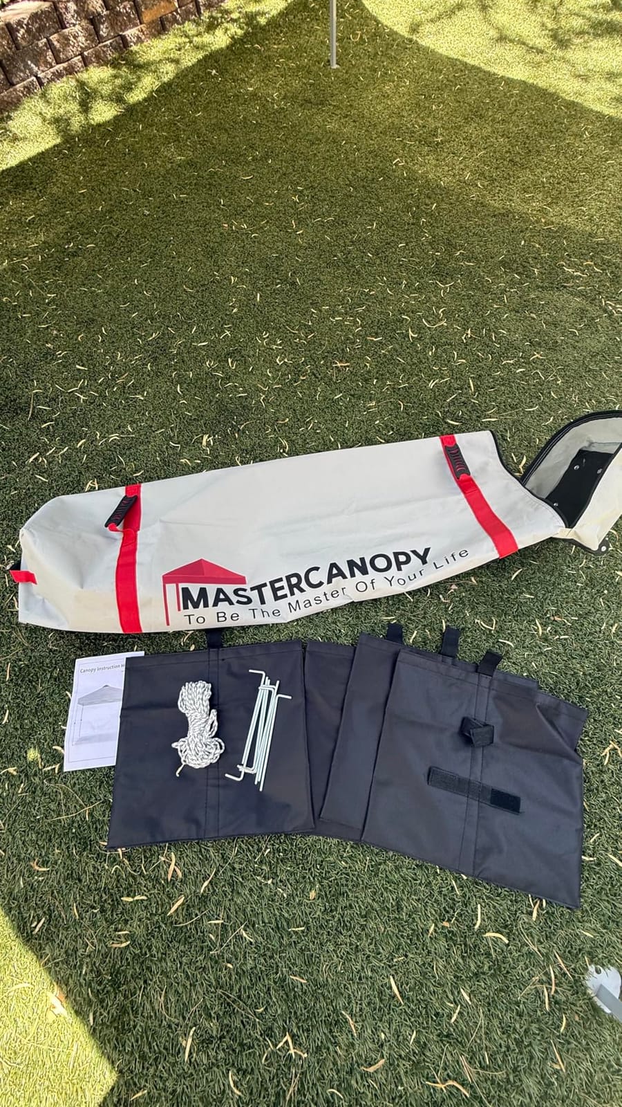 MASTERCANOPY 10x10 Durable Pop Up Canopy Tent with Roller Bag, White customer photo 1