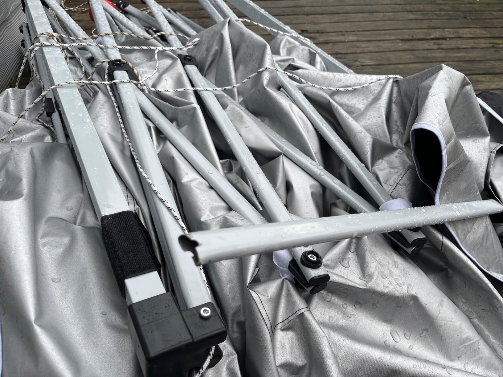 MASTERCANOPY 10x10 Durable Pop Up Canopy Tent with Roller Bag, White customer photo 2