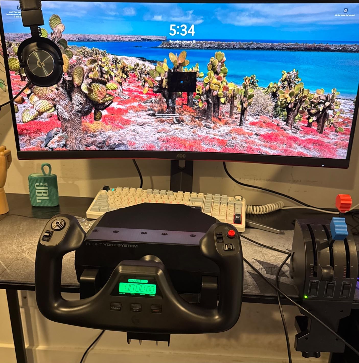 Logitech G PRO Flight Yoke System Professional Simulation - Black customer photo 1