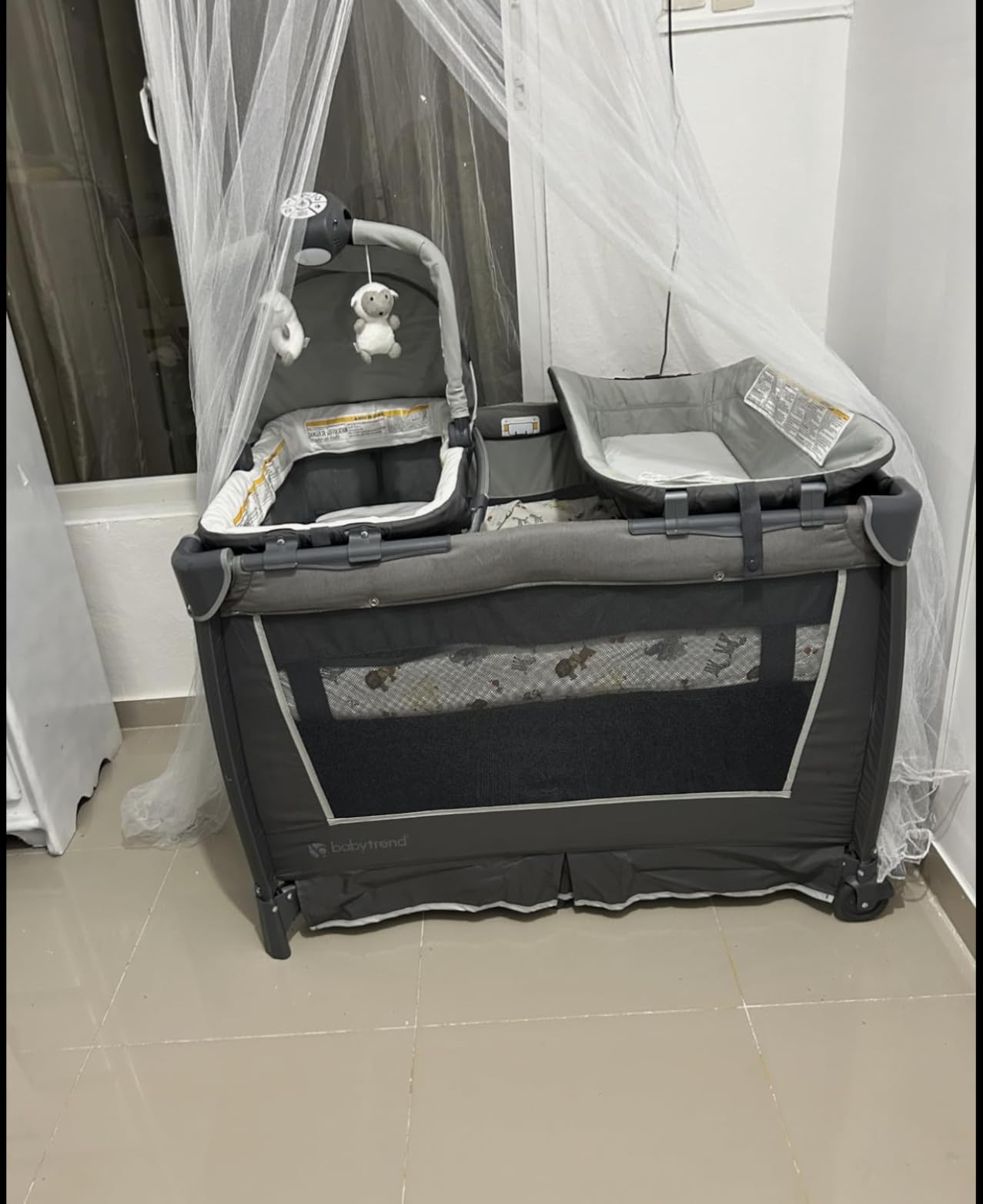 Baby Trend Retreat Nursery Center Playard, Bassinet & Storage, Robin customer photo 2
