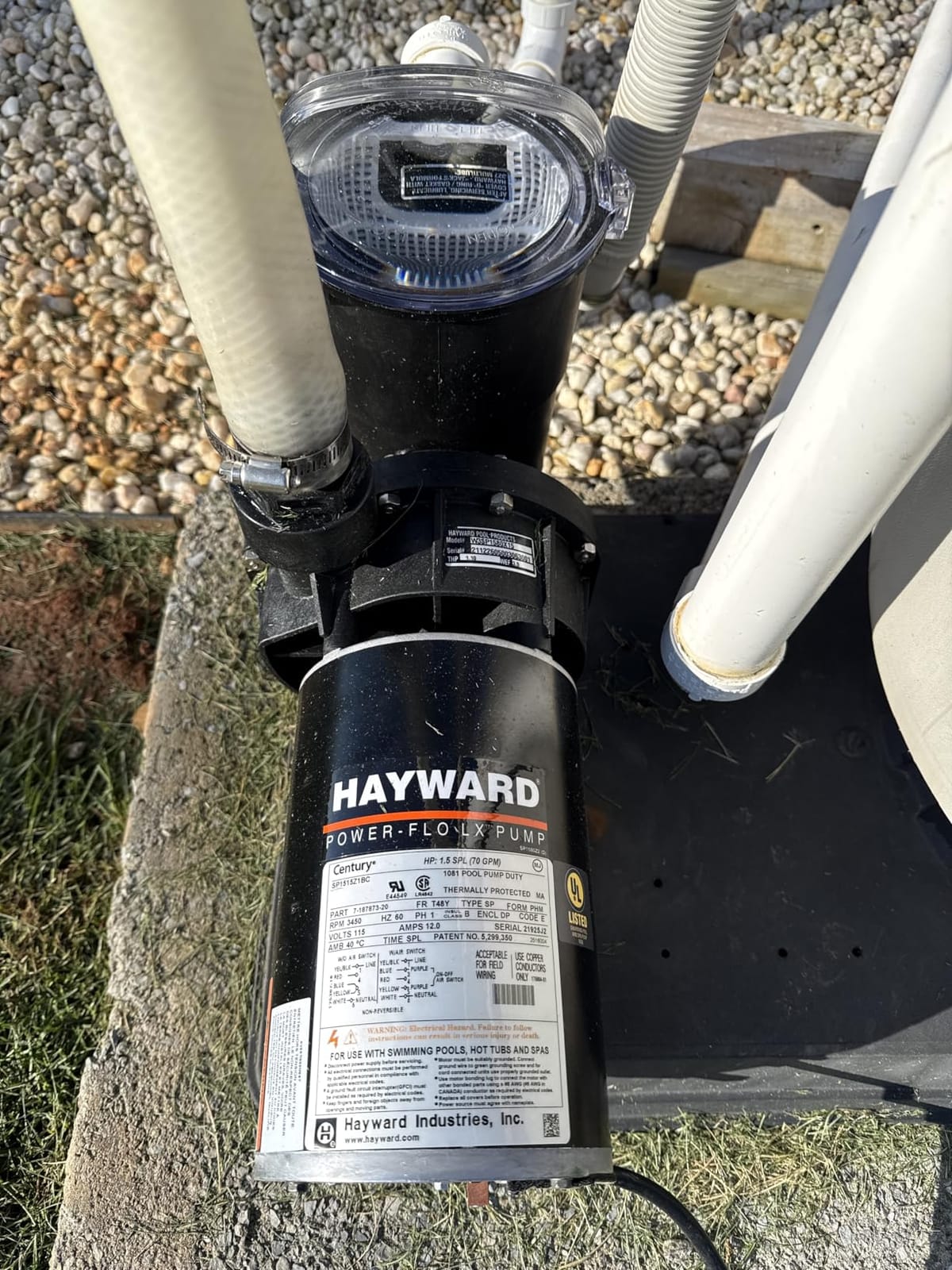 Hayward PowerFlo LX Above Ground Pool Pump, Single Speed Pump - 1.1 HP customer photo 1