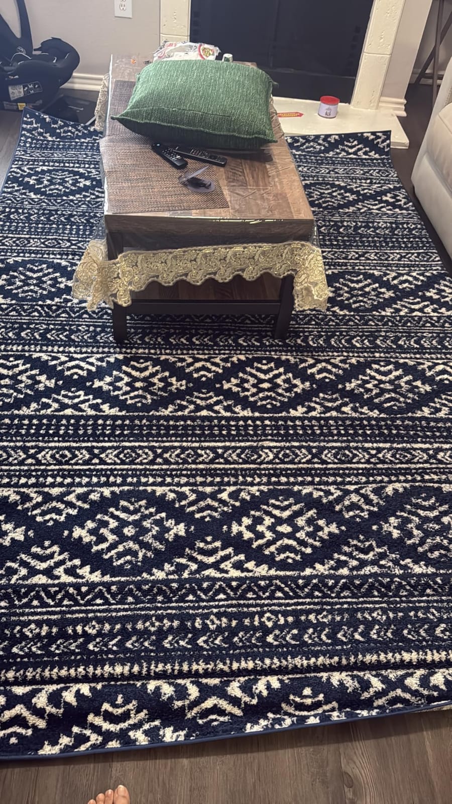 SAFAVIEH Tulum Area Rug 8x10, Large Ivory & Grey TUL272A customer photo 2