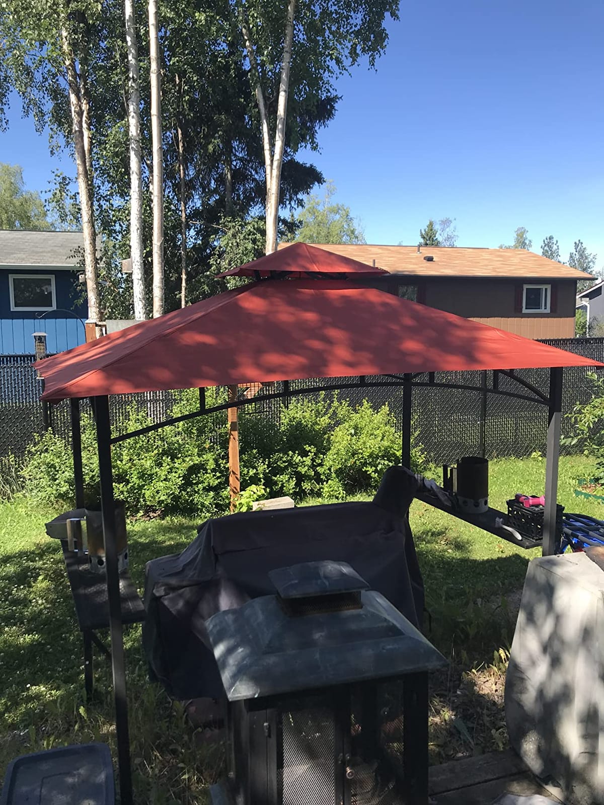 Eurmax USA High Performance Replacement Canopy Top for Lowe's Allen Roth Heavy Duty Gazebo Roof Gazebo Top with Air Vent 10X12 Cover #GF-12S004B-1, Replacement Top Only (Khaki) customer photo 1