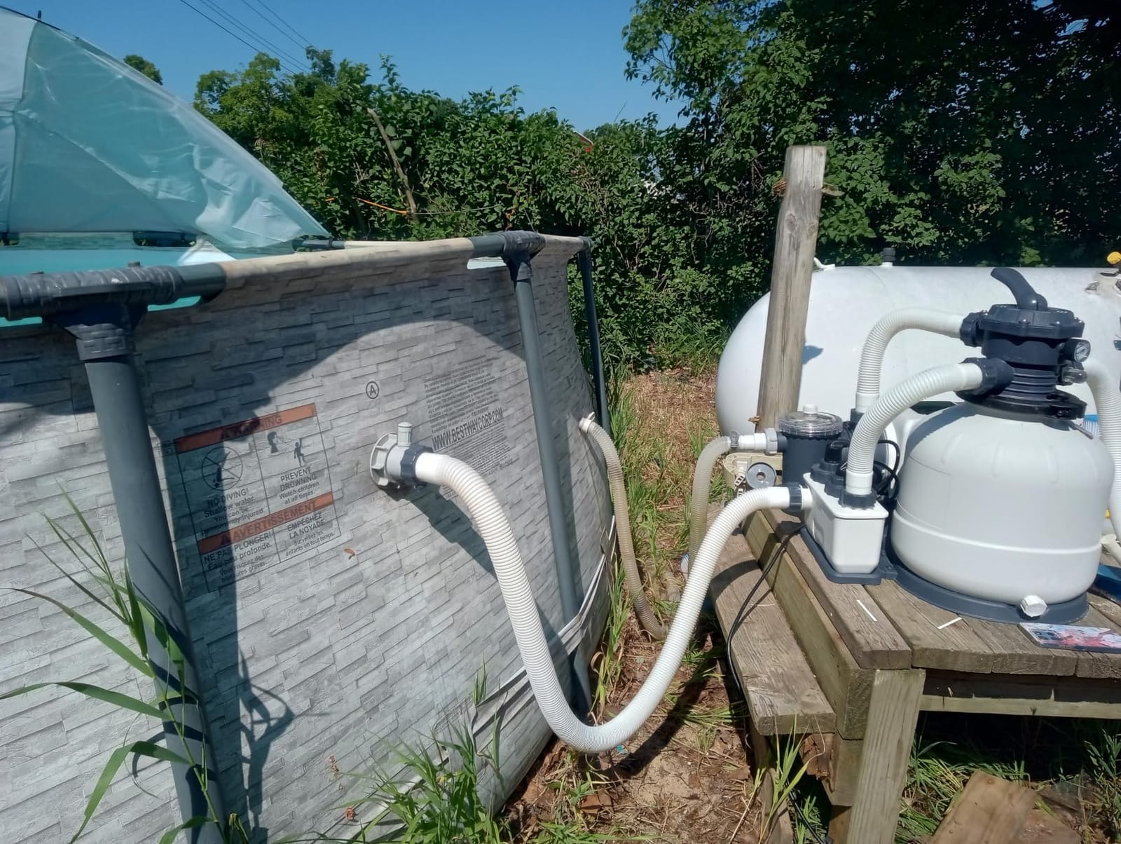 INTEX Krystal Clear 2,100 GPH Sand Filter Pump and Pool Saltwater System customer photo 1