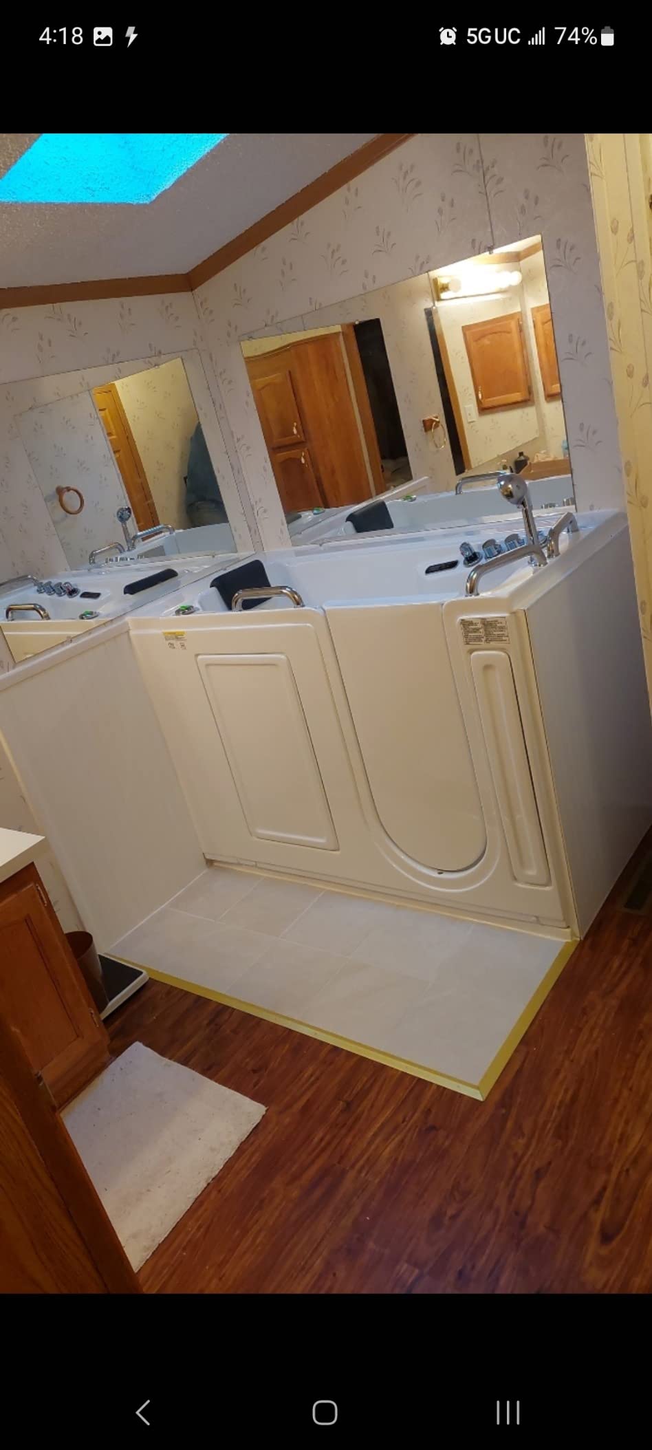 ANZZI Walk In Tub, 27 X 53 In, Left Drain, 12 Whirlpool & 18 Air Jets customer photo 1