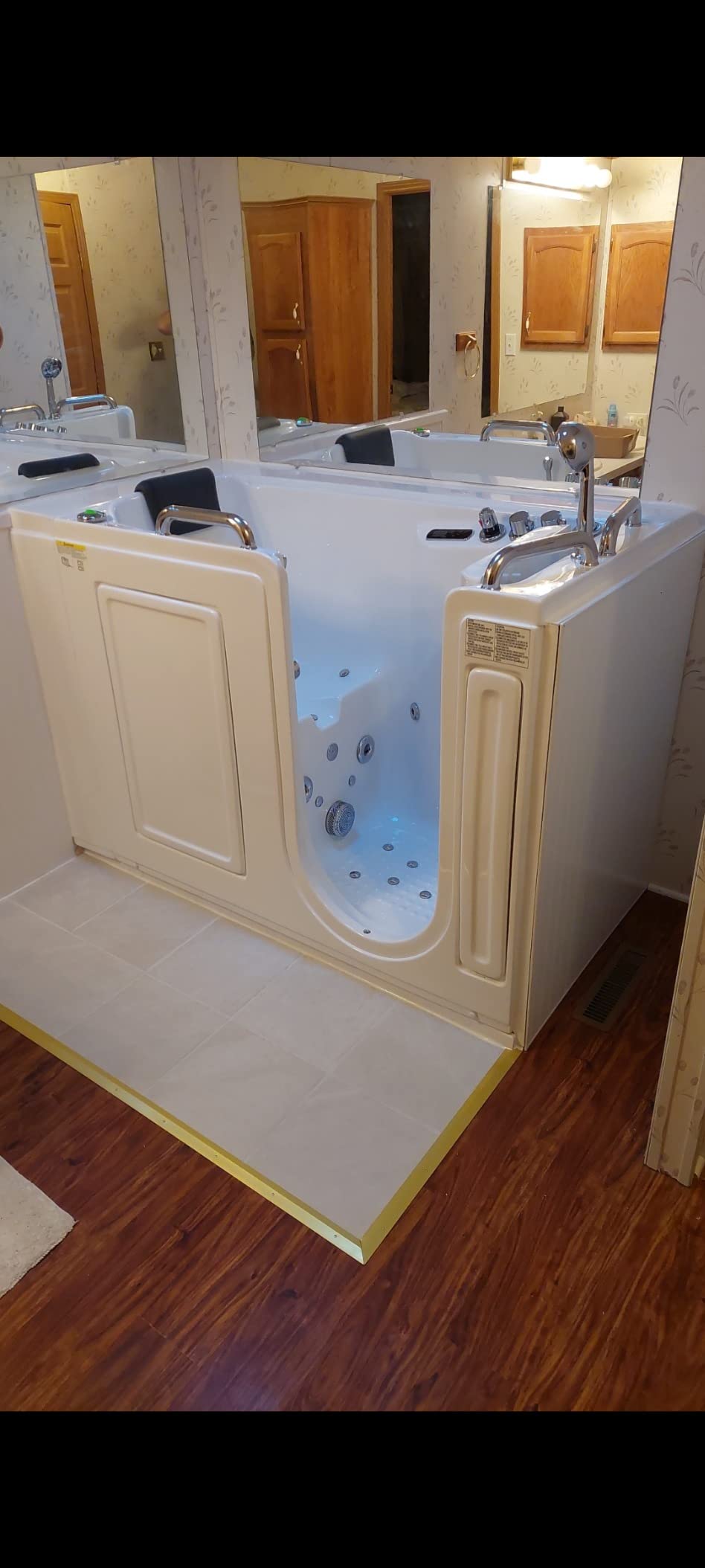 ANZZI Walk In Tub, 27 X 53 In, Left Drain, 12 Whirlpool & 18 Air Jets customer photo 2