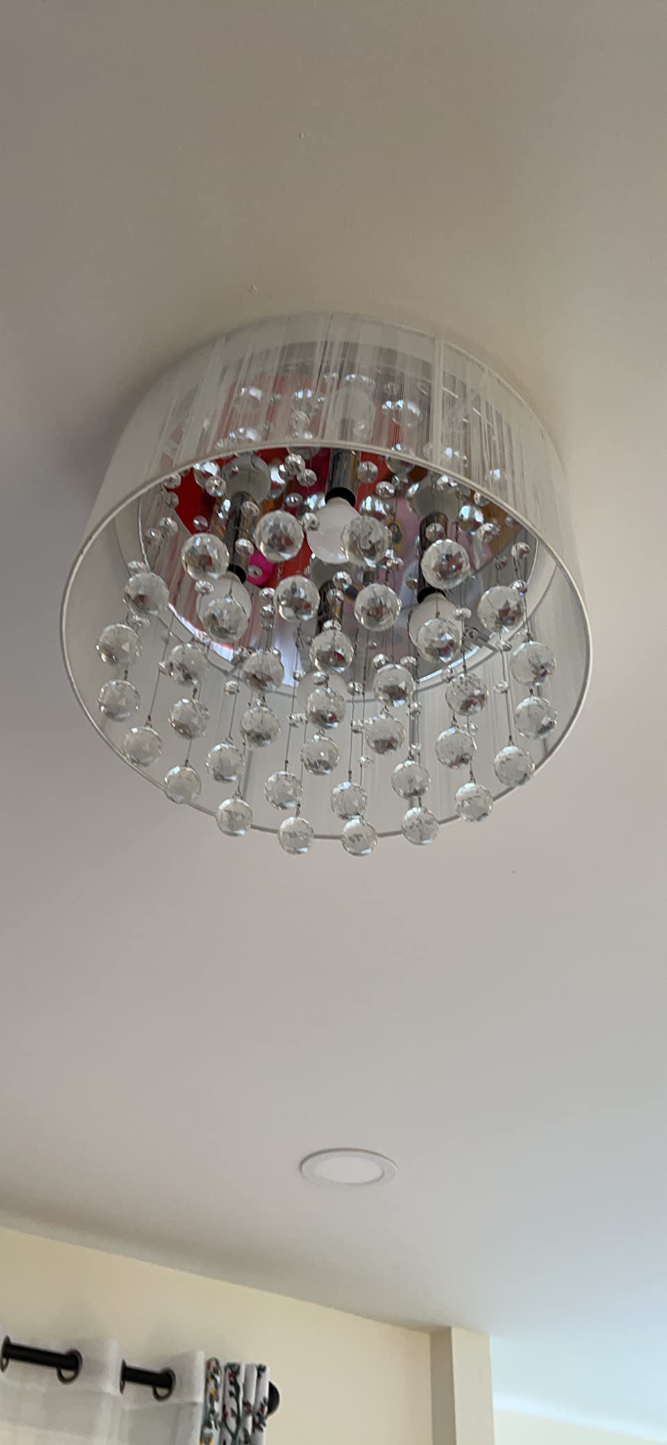 Crystal Pendant Light,Modern Kitchen Island Pendant,3 Pack Pendant Lights for Kitchen Island,Adjustable Chrome Pendant Light for Kitchen Dining Room Bedroom customer photo 2