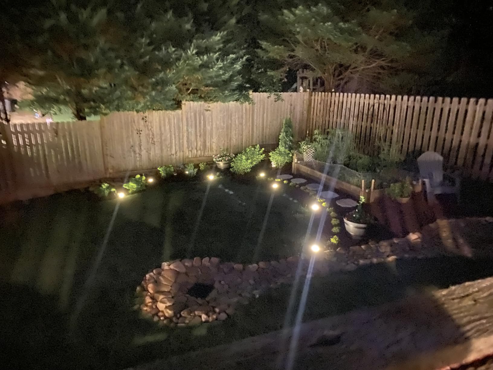 INCX 12 Pack 4.6 Inch Solar Ground Lights Outdoor, Waterproof, Cold White customer photo 2