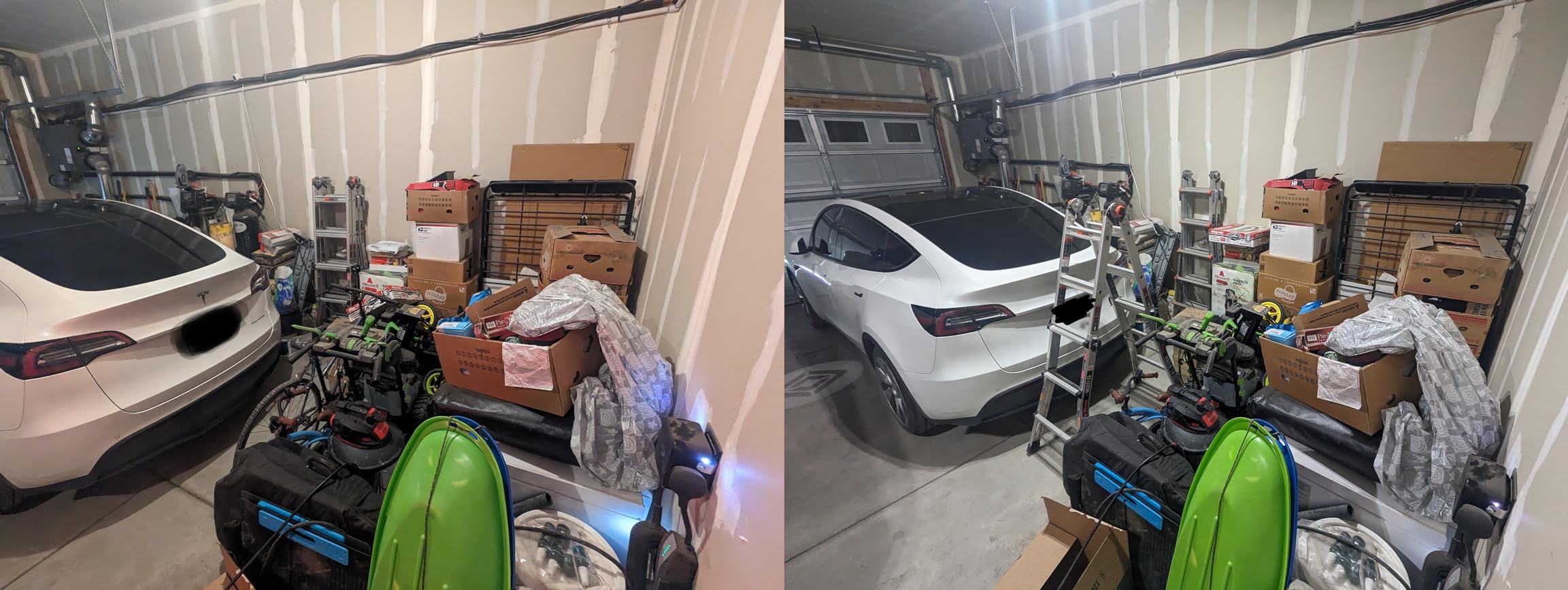 LZHOME 2-Pack Deformable LED Garage Ceiling Lights, 9000 Lumens, 82W CRI 80, Adjustable Shop Lighting (No Motion Activated) customer photo 1