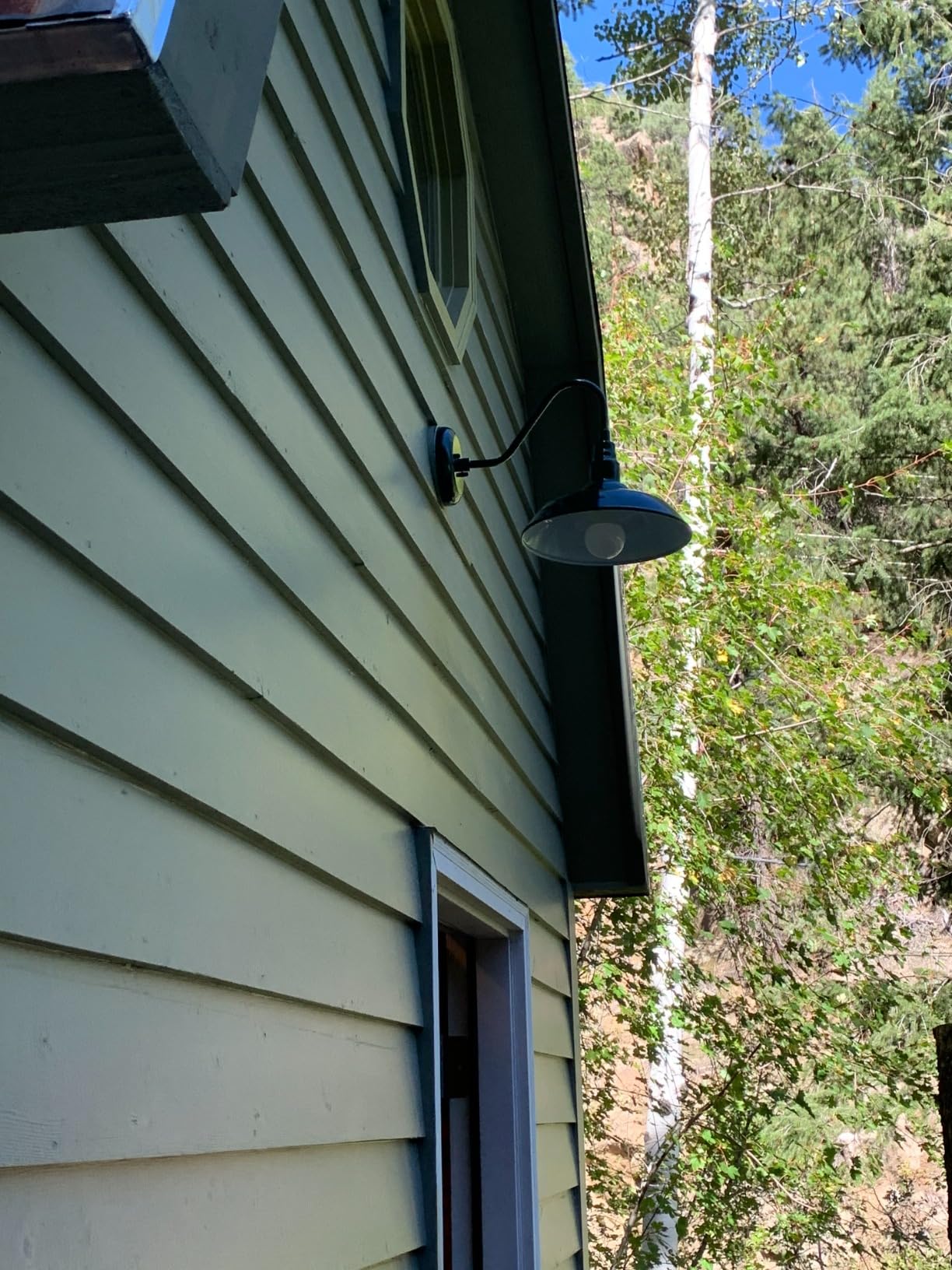 10in Dome Outdoor Barn Light with Wall Mount 2 Pack Black Exterior Gooseneck Lights Farmhouse Style Outdoor Barn Wall Lights Garage Outside Wall Sconce for House, Porch, Patio, Yard customer photo 2