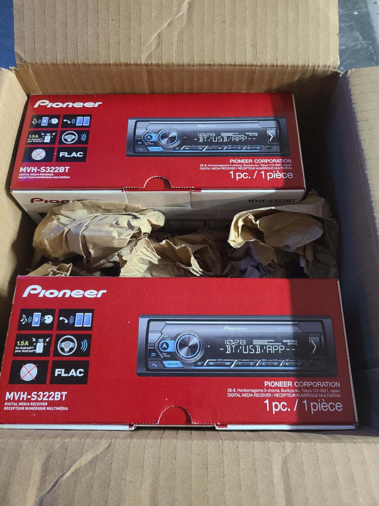 Pioneer MVH-S322BT 1-Din Car Stereo with Bluetooth, USB, AM/FM Radio customer photo 1