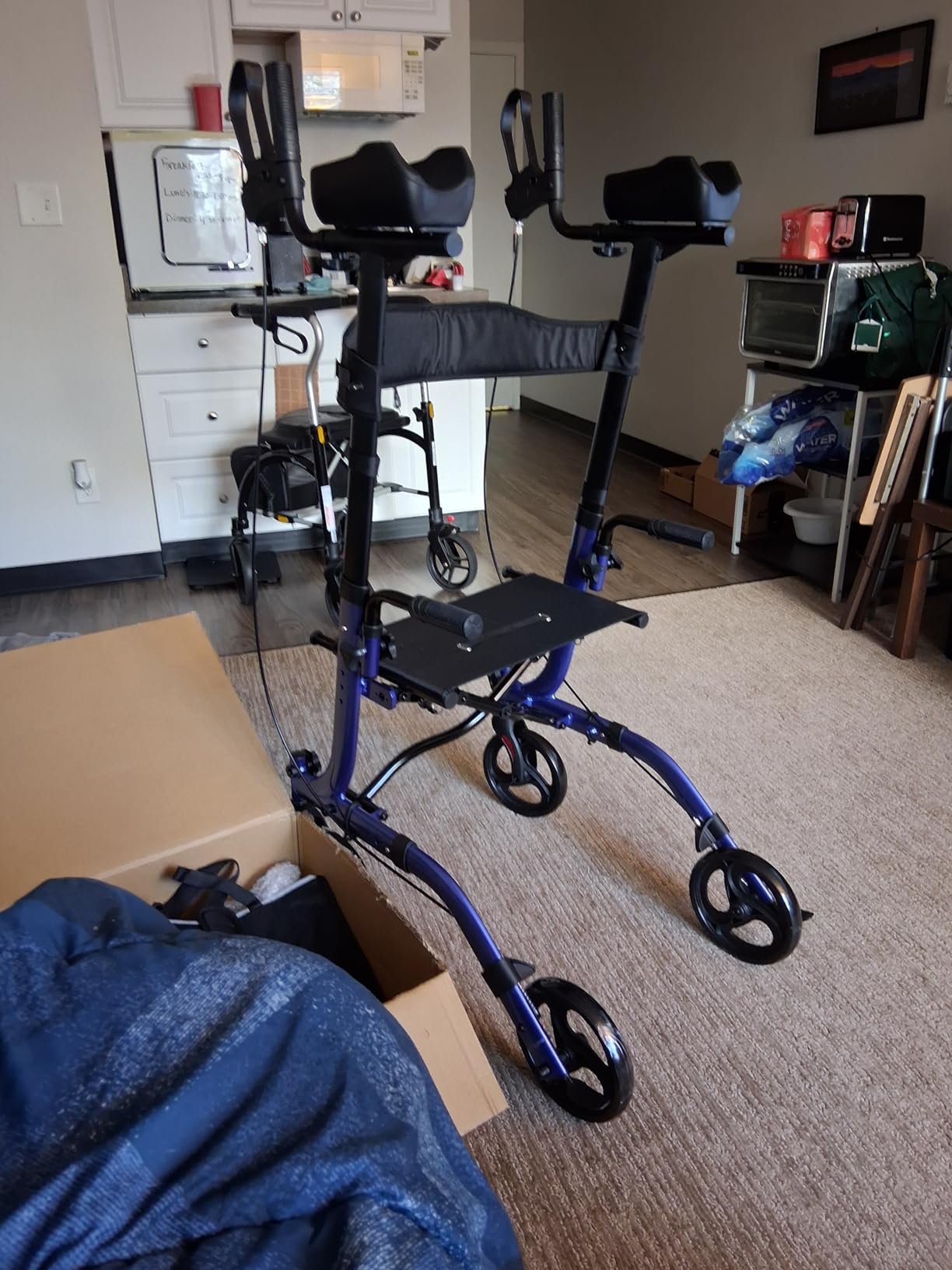 Vive Mobility Upright Walker with Seat - Stand Up Rollator, Arm Rests customer photo 2