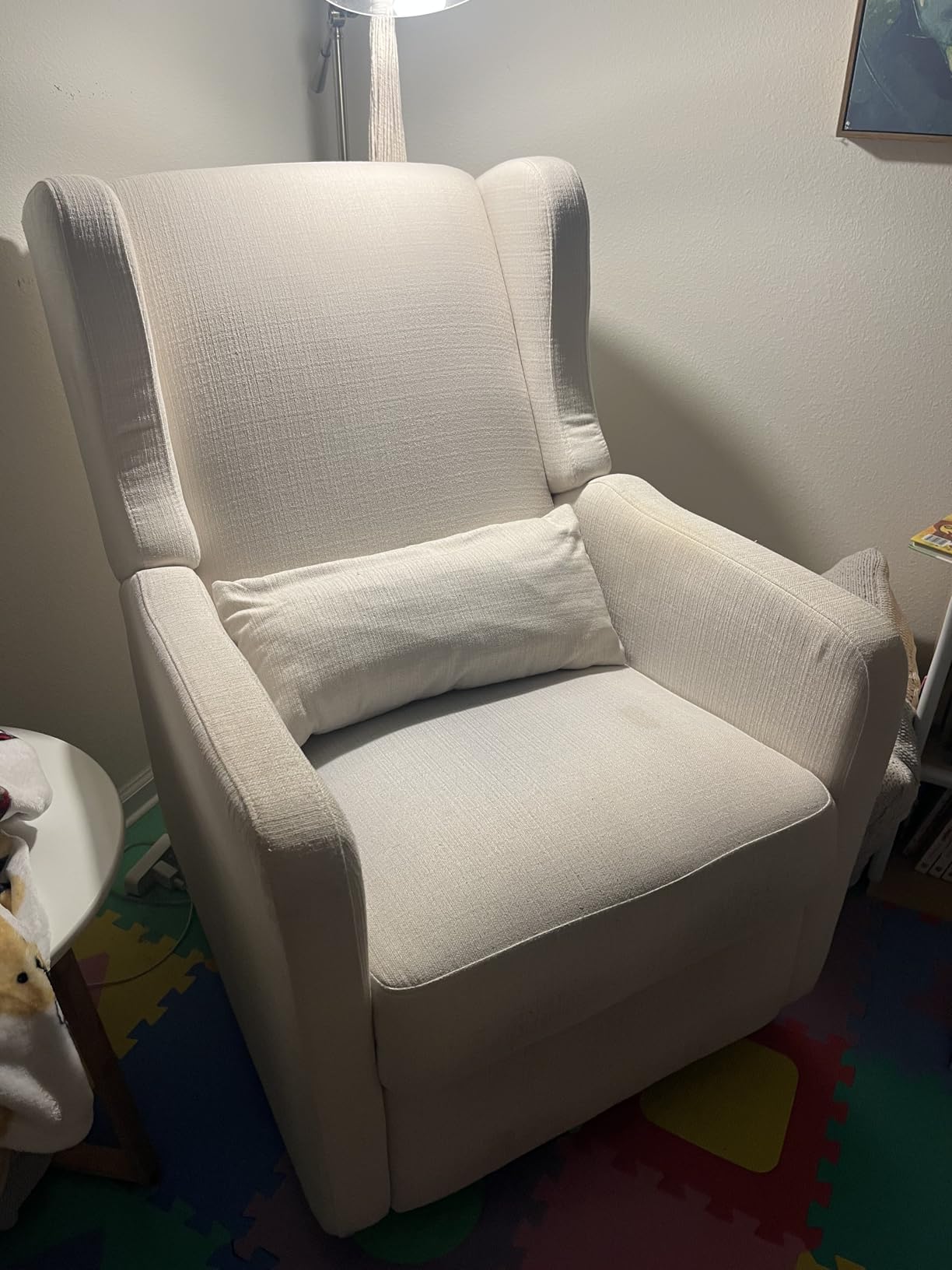 Carter's by DaVinci Arlo Recliner, Cozy Cream | Glider Recliner Nursery Chair w/ 360° Swivel - GREENGUARD Gold & FSC Certified Glider Rocking Chair customer photo 1
