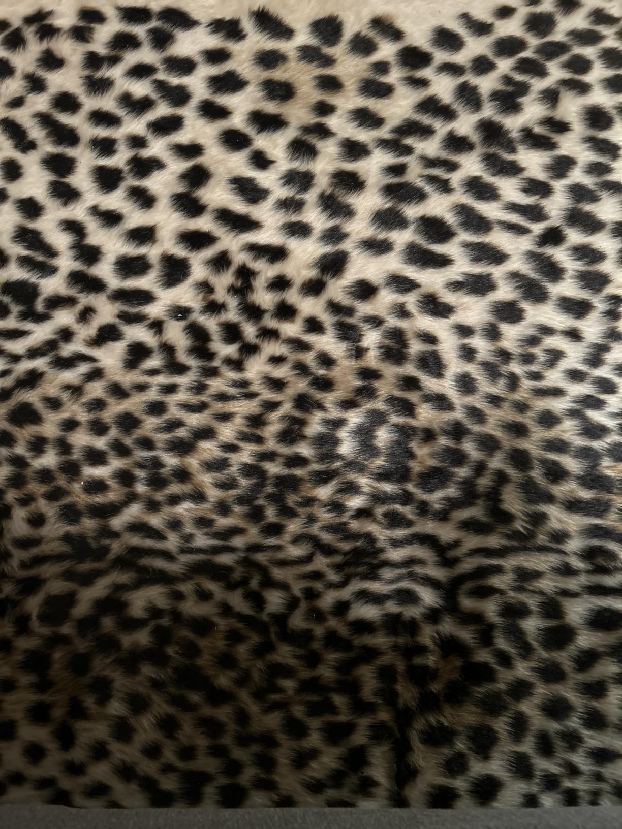Leopard Area Rug Animals Printed Hide Mats Faux Fur Cowhide Skin Carpet for Home Office, Living Room, Bedroom, 5.2ft x 6.5ft (160 x 200cm) customer photo 2
