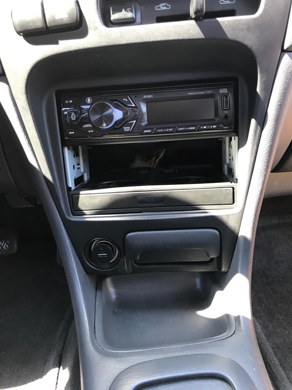 Jensen MPR210 Single DIN Bluetooth Car Stereo, Hands-Free, AM/FM, USB | Bluetooth hands-free calling and streaming, push-to-talk assistant, USB playback and charging customer photo 1
