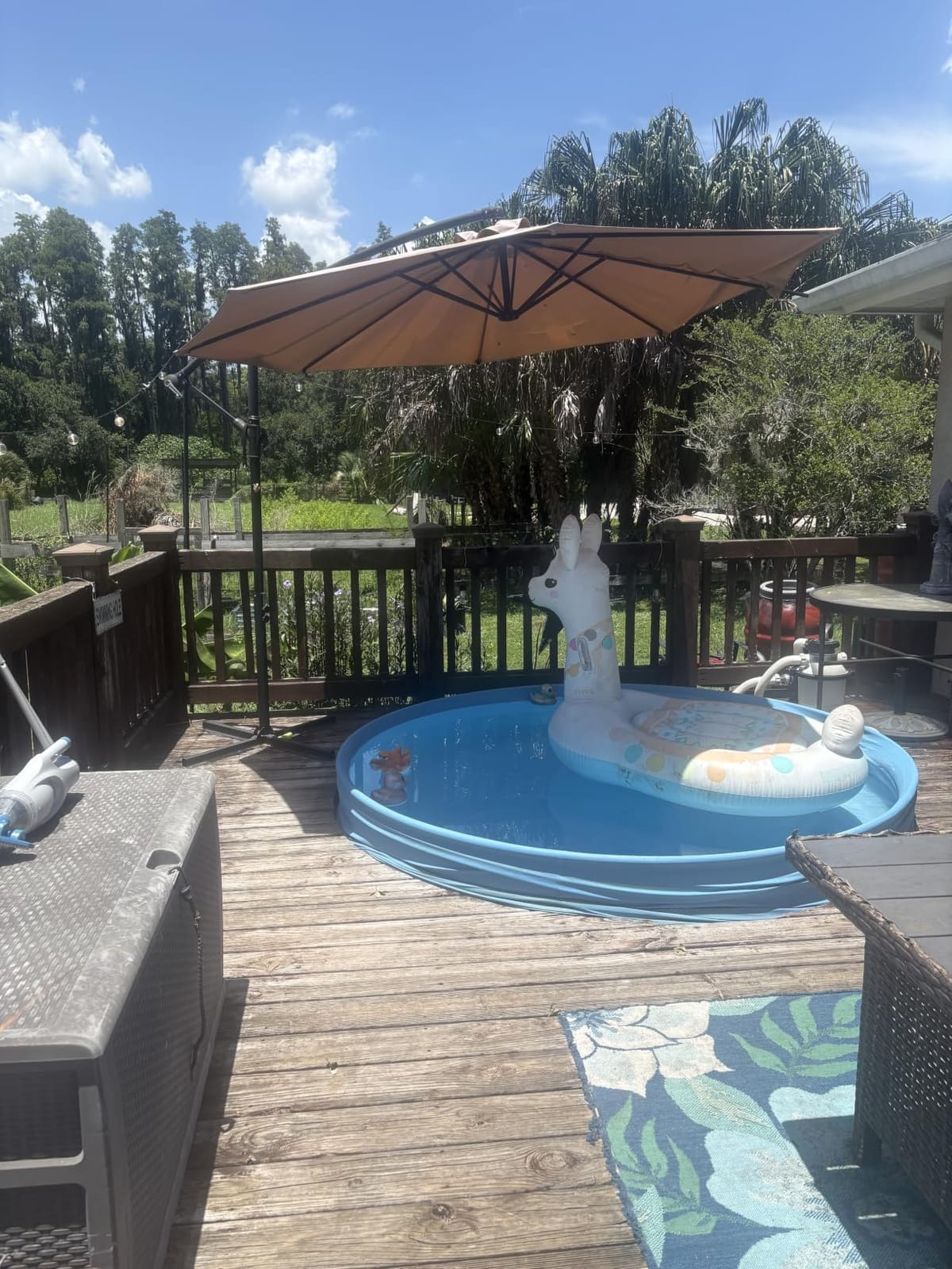 Best Choice Products 10ft Offset Cantilever Hanging Market Patio Umbrella, 8 Sturdy Ribs, Easy Adjustment - Navy Blue customer photo 2