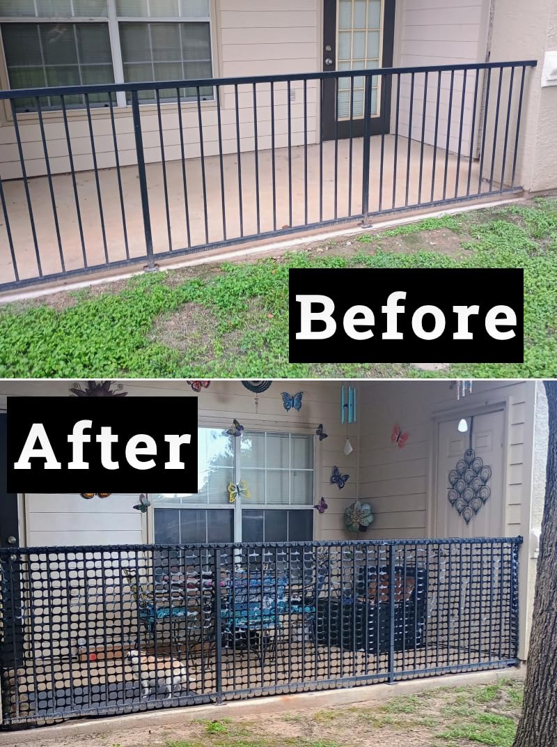 Ohuhu 4'×100'/15 LB Ultra Thick Plastic Mesh Safety Fence, Green customer photo 1