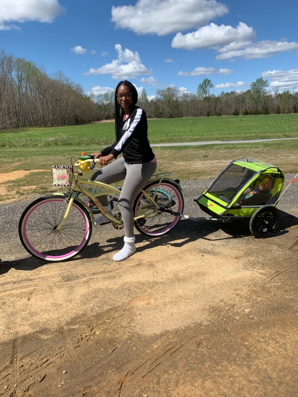 Allen Sports Hi-Viz 2-Child Bicycle Trailer, Model ET2 customer photo 2