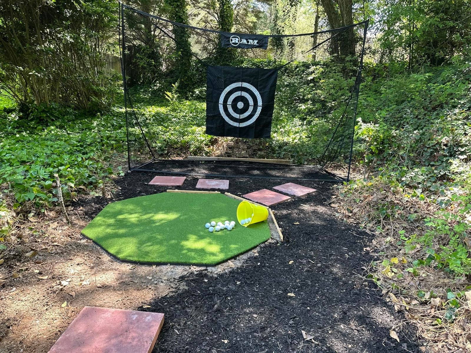 GoSports Elite Golf Hitting Mat for Indoor and Outdoor Practice - Withstands Thousands of Shots - Heavy-Duty Turf Driving Range Mats Works with Golf Simulators - Includes 3 tees - Choose Your Size customer photo 2