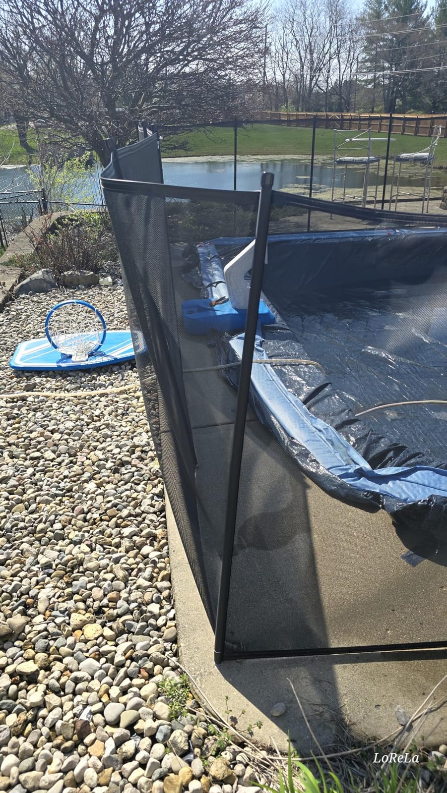 Happybuy Pool Fence, 4FTx 72FT DIY Pool Fences for Inground Pools, Removable Child Safety Pool Fencing, Swimming Pool Fence in Ground for Kids Safety, Black Pool Mesh to Protect Kids customer photo 1
