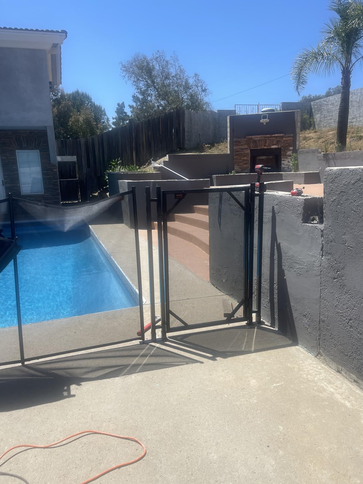 Happybuy Pool Fence, 4FTx 72FT DIY Pool Fences for Inground Pools, Removable Child Safety Pool Fencing, Swimming Pool Fence in Ground for Kids Safety, Black Pool Mesh to Protect Kids customer photo 2