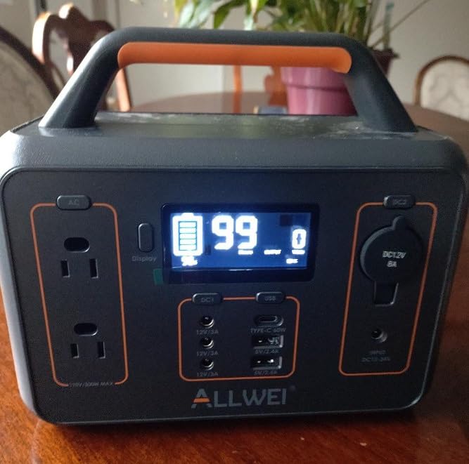 ALLWEI Portable Power Station 300W, 256Wh Solar Generator LiFePO4 Battery customer photo 2