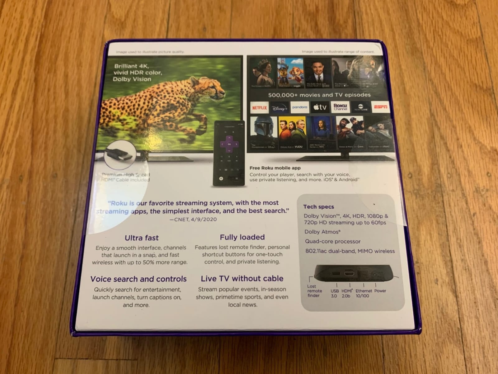 Roku Ultra | Streaming Device HD/4K/HDR/Dolby Vision with Dolby Atmos, Bluetooth Streaming, and Roku Voice Remote with Headphone Jack and Personal Shortcuts, includes Premium HDMI® Cable customer photo 1