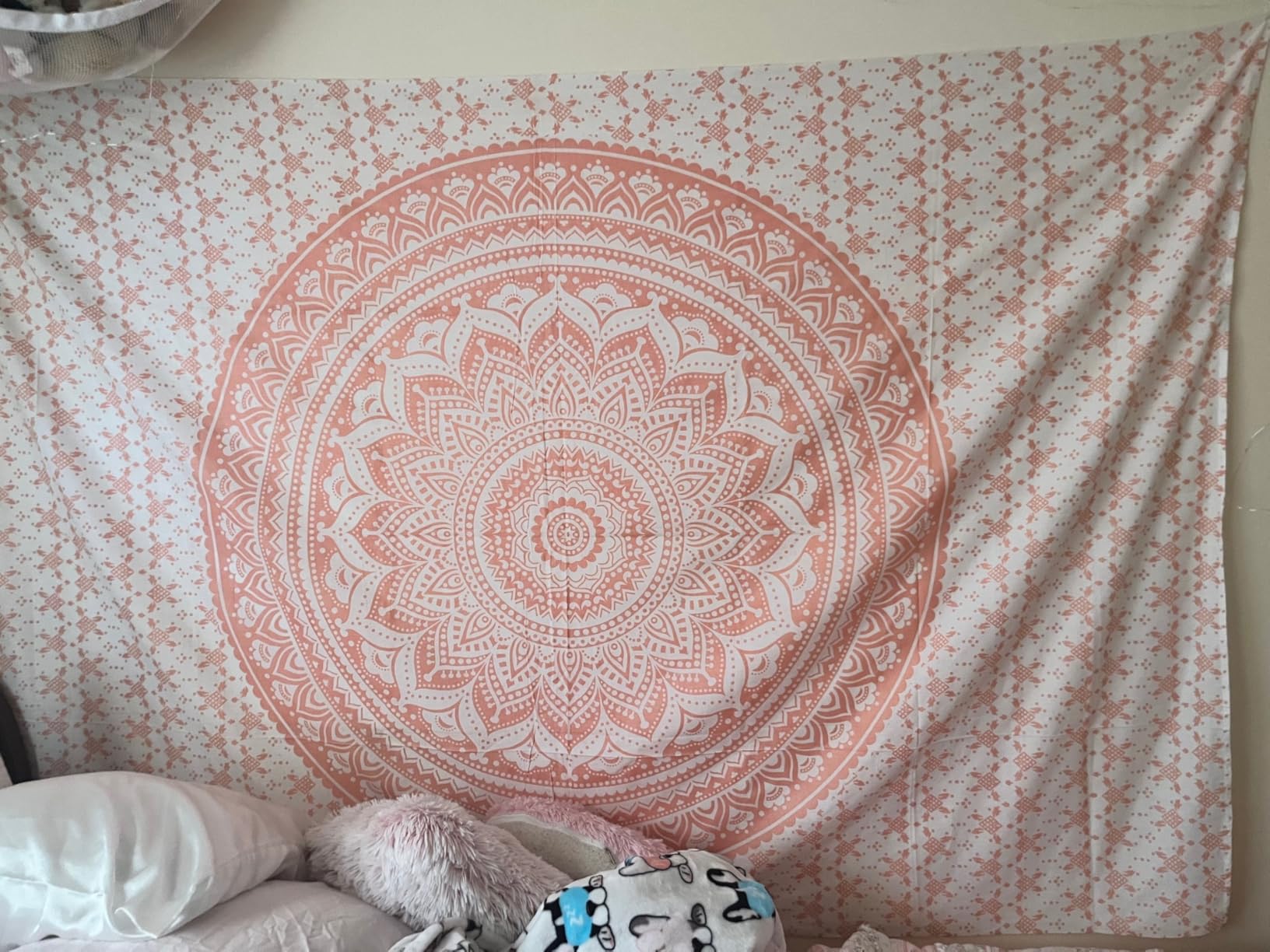 raajsee Top Selling Original Gold Mandala Ombre Tapestry Wall Hanging, Boho Bohemian Hippie Tapestries/Indian Cotton Dorm Decor Golden Twin Bedspread/Meditation Yoga Mat Rug 52x60 inches customer photo 1