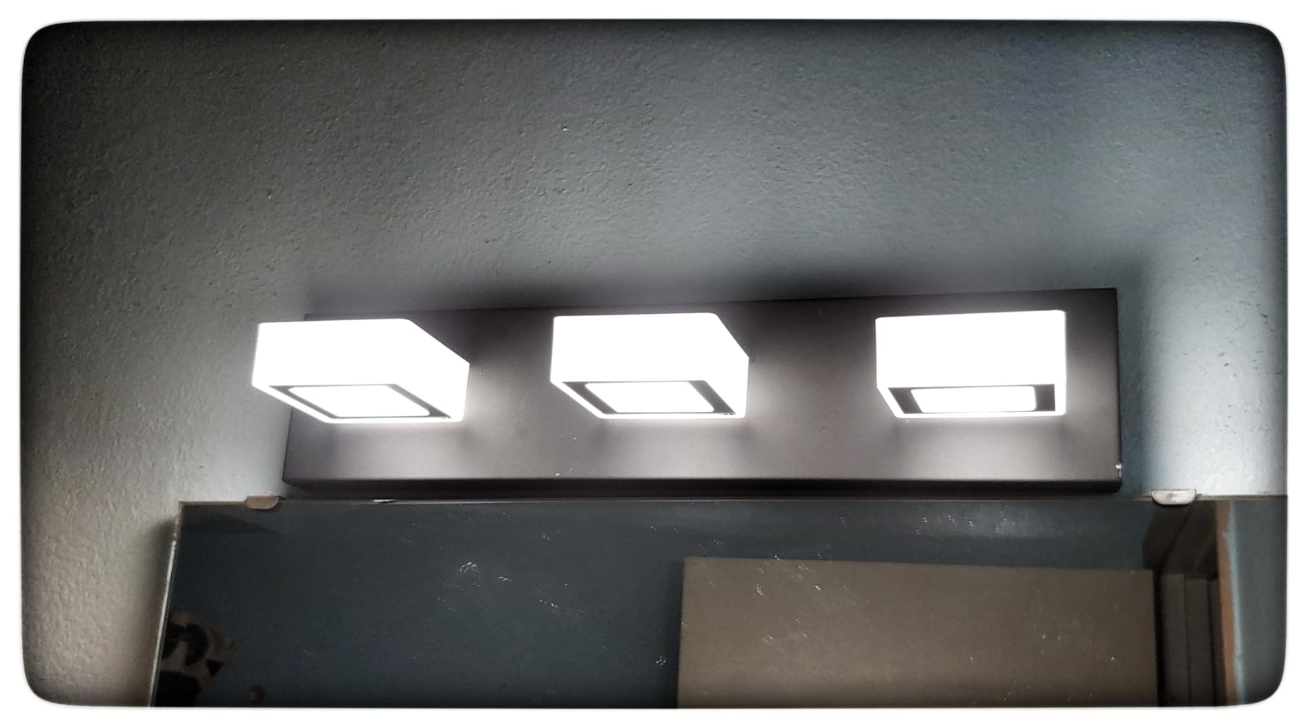 Ralbay LED Black 4 Lights Acrylic Lighting Fixtures Modern Matte Black Bathroom Vanity Lights customer photo 1